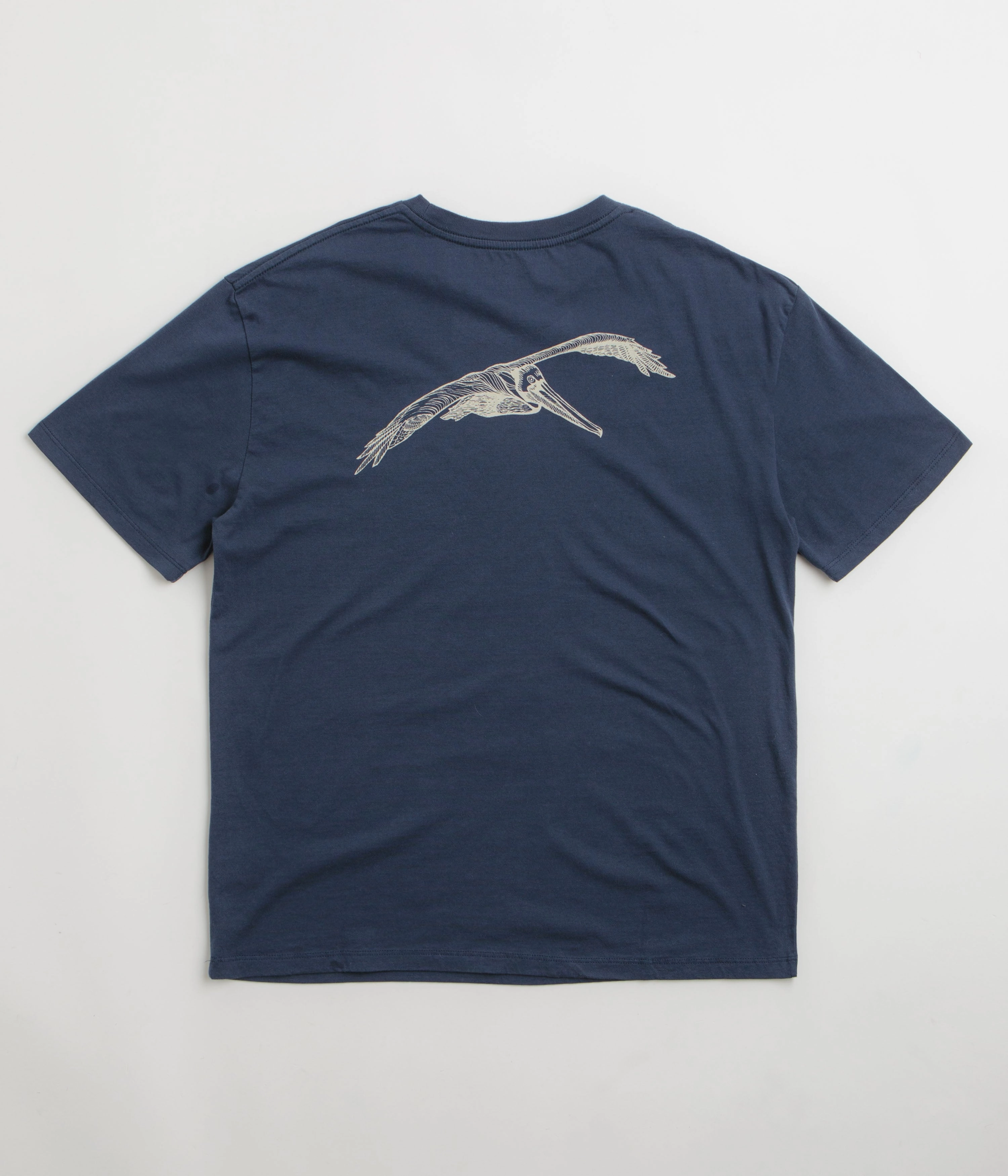 Simple and Cozy Chic Casual Wear Mollusk New Pelican T-Shirt - Navy Indigo