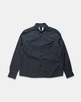 Sustainable Manufacturing Process Tall friendly Overall Shirt - Uniform Blue Dry Cotton End On End