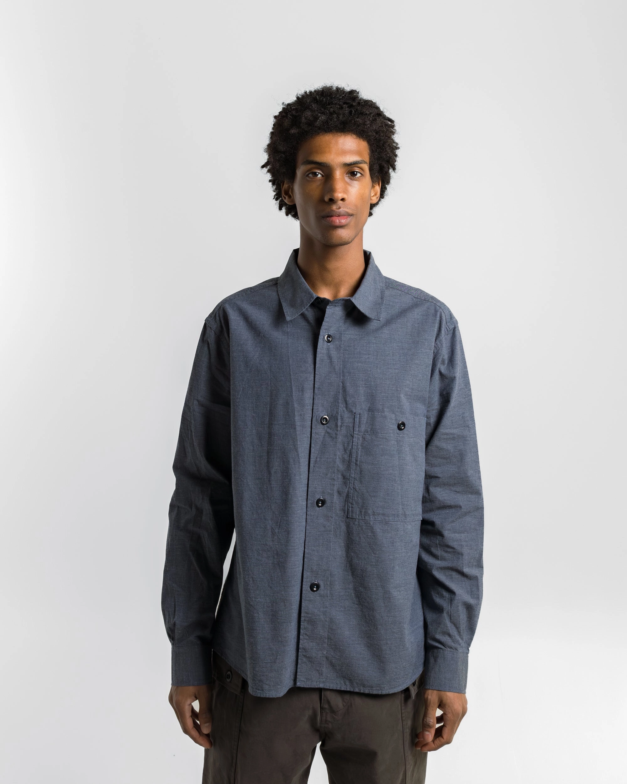 Overall Shirt - Uniform Blue Dry Cotton End On End Limited Edition