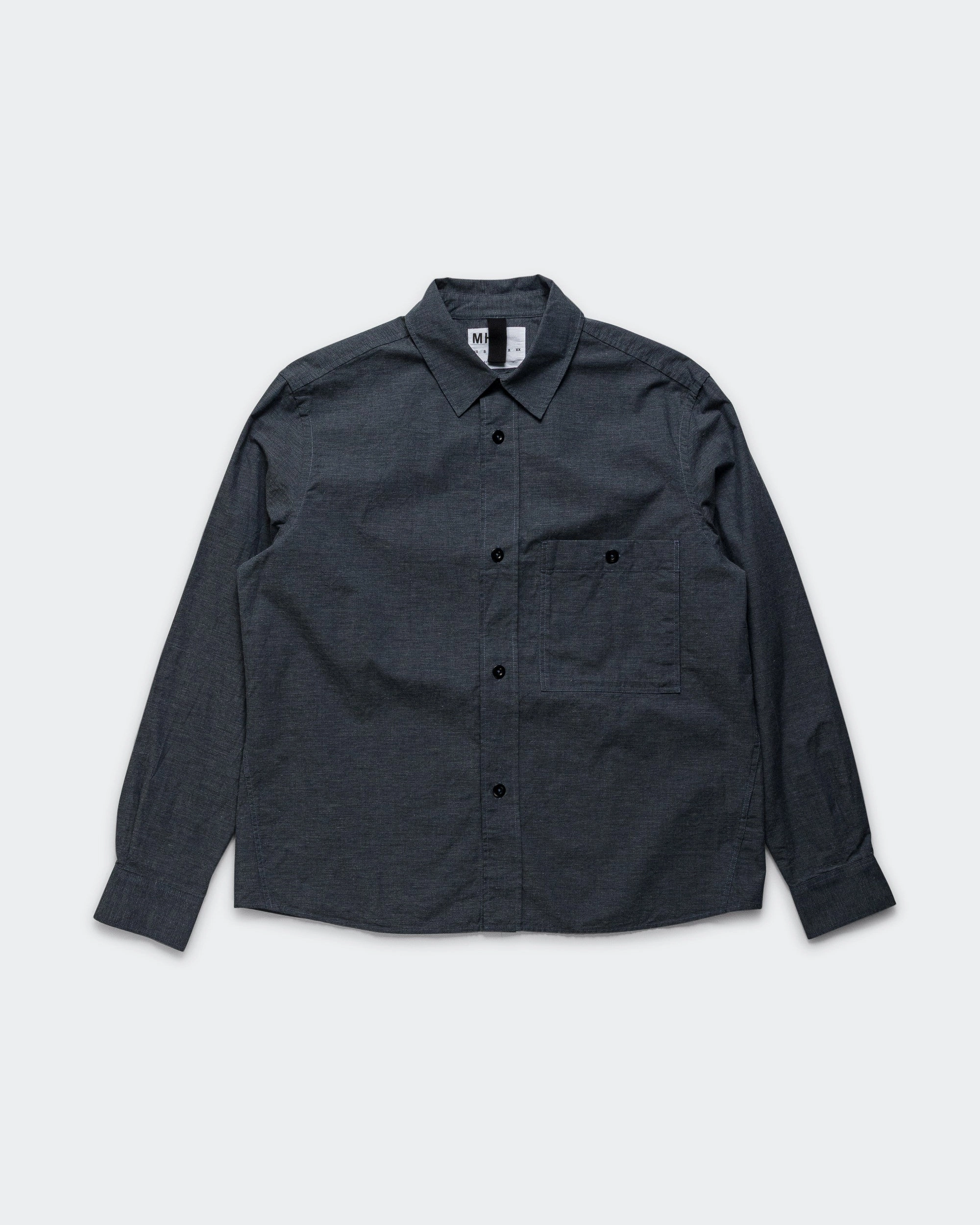Sustainable Manufacturing Process Tall friendly Overall Shirt - Uniform Blue Dry Cotton End On End