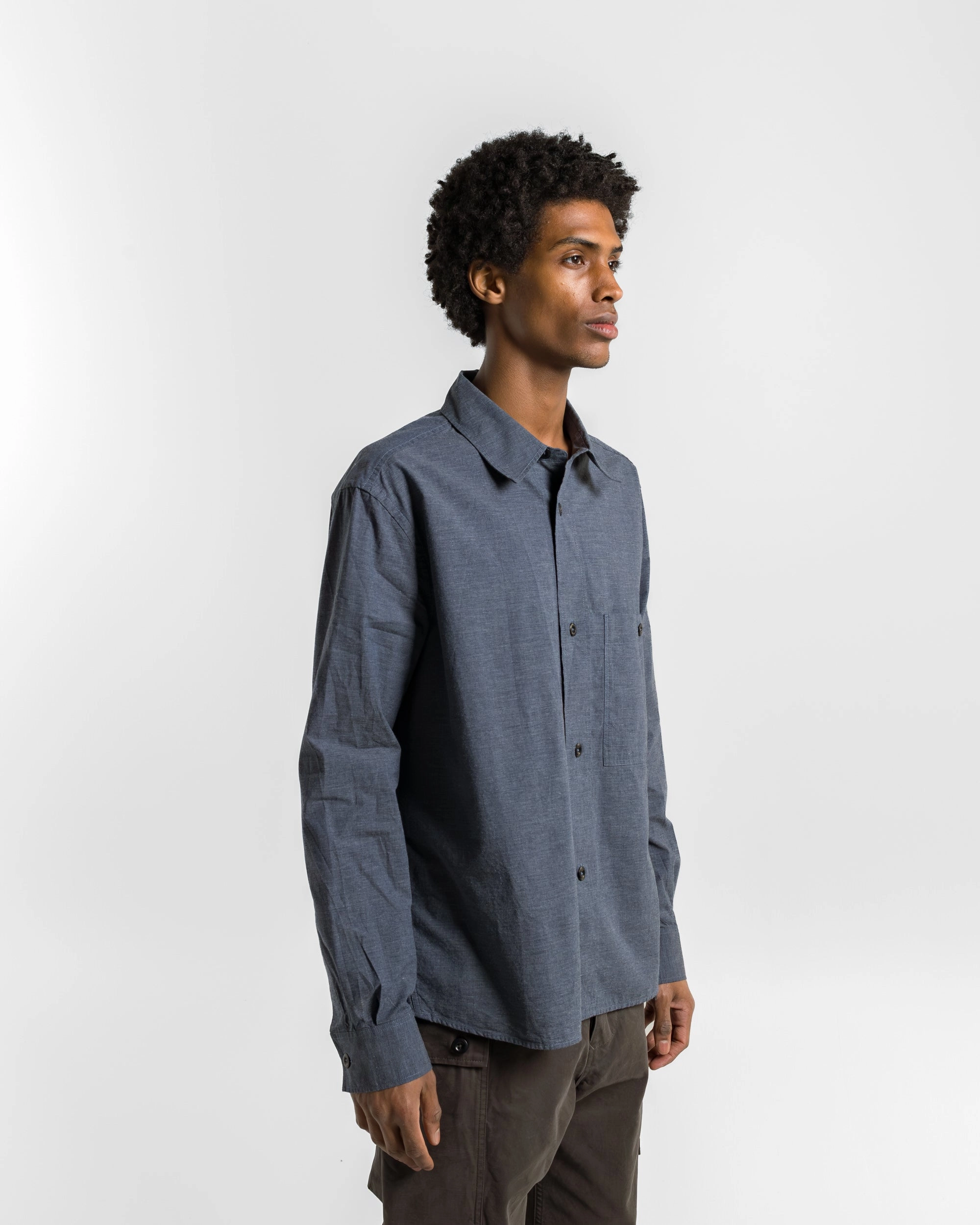 Overall Shirt - Uniform Blue Dry Cotton End On End Urban Edge