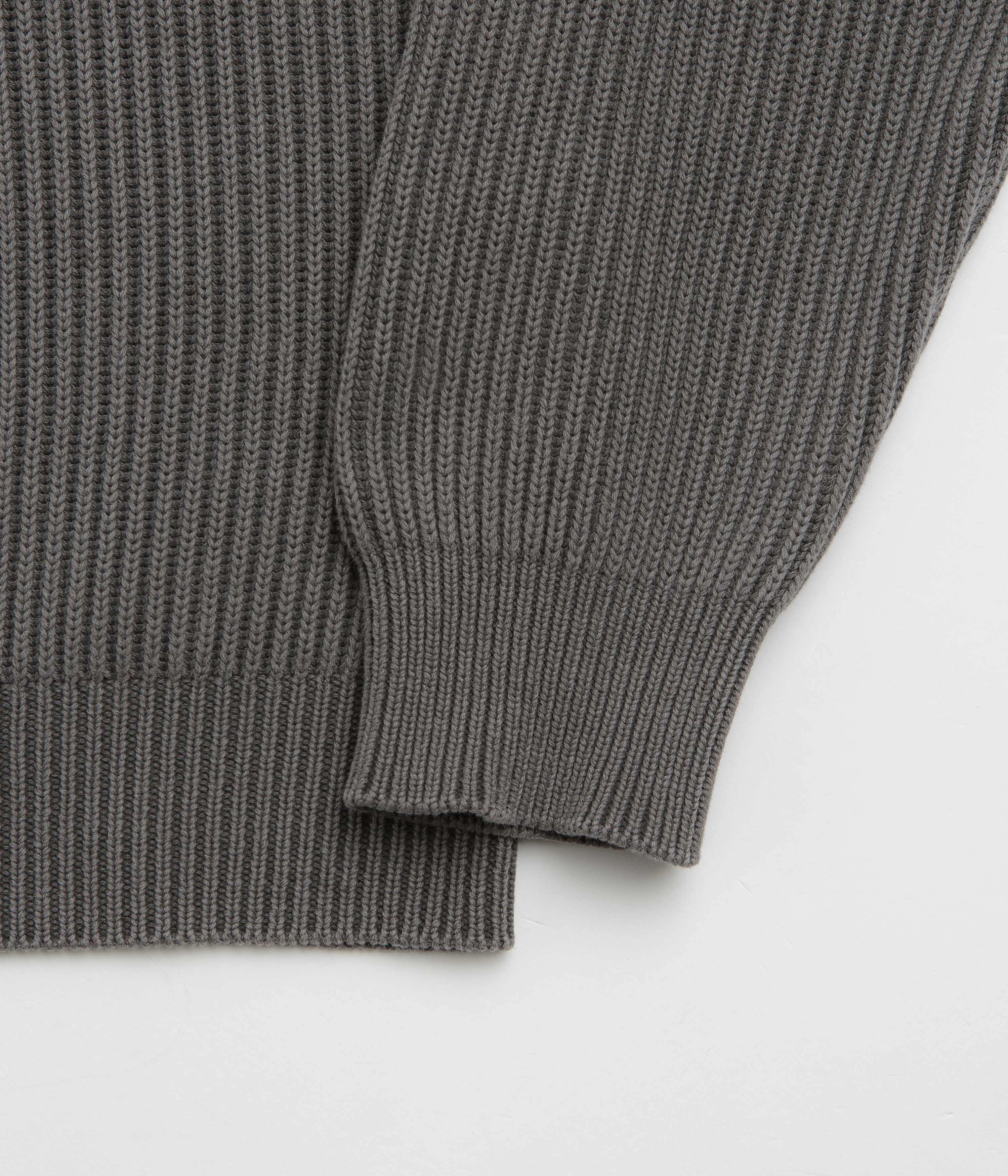 Comfort Layering Cool Shades Gramicci Cotton Knit Crewneck Sweatshirt - Grey