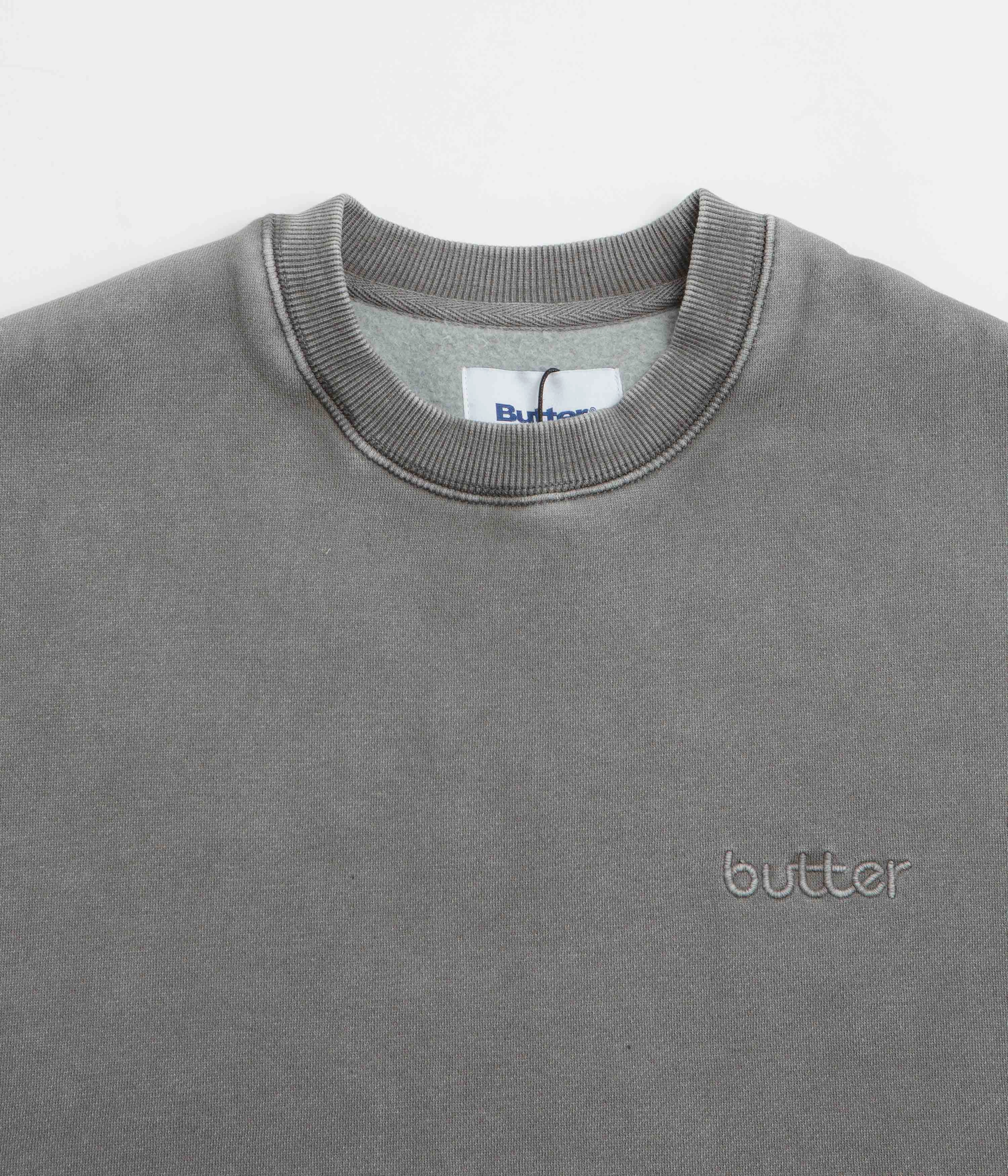 Butter Goods Alpine Crewneck Sweatshirt - Black marbled