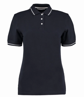 Elegant Top Ladies St Mellion Contrast Tipped Polo | NAVY/WHITE