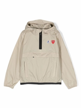 Unisex Kids K-Way Anorak - Beige Visualize Compression Fit