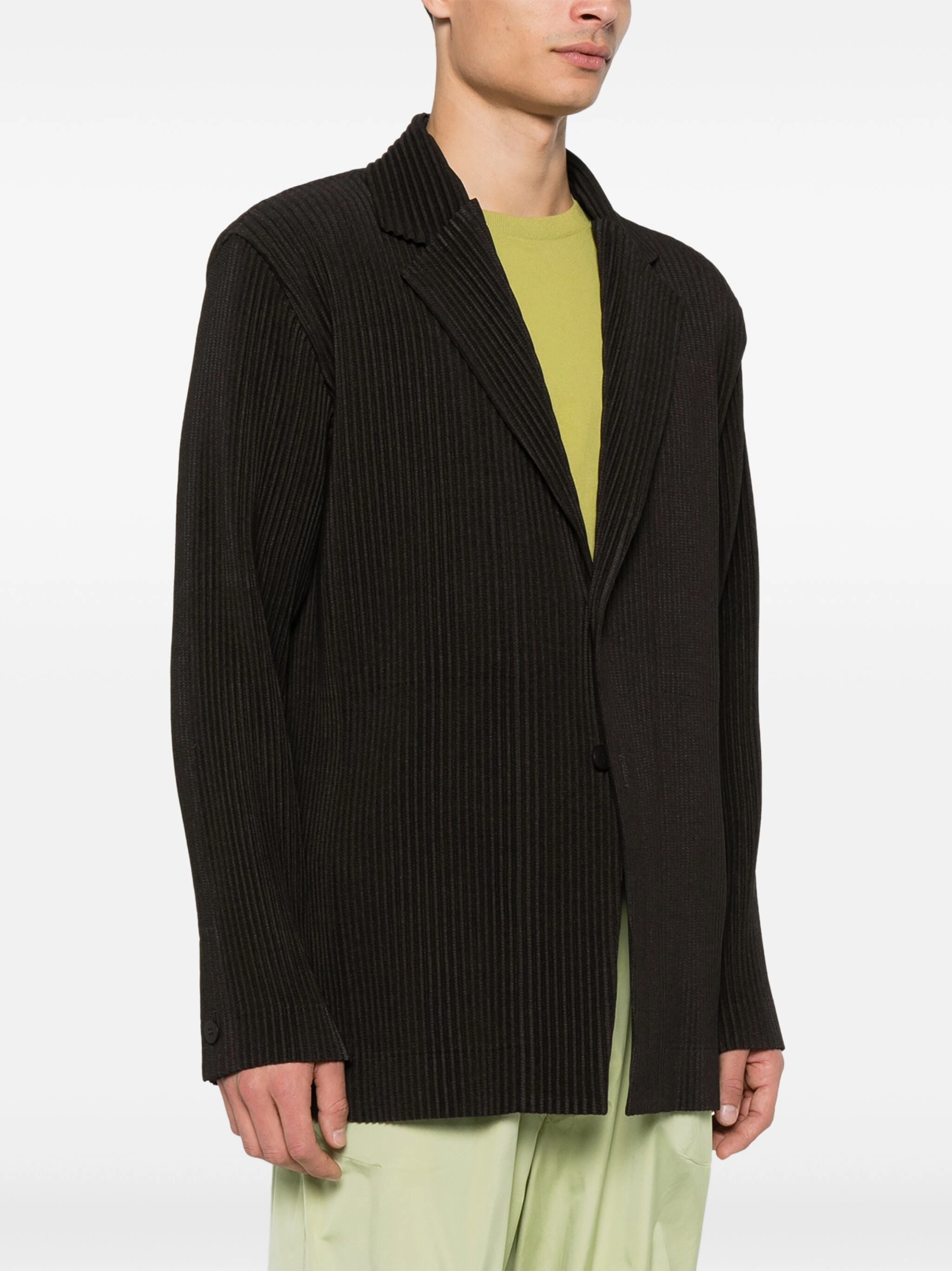 Kersey Pleats Jacket - Brown Closet