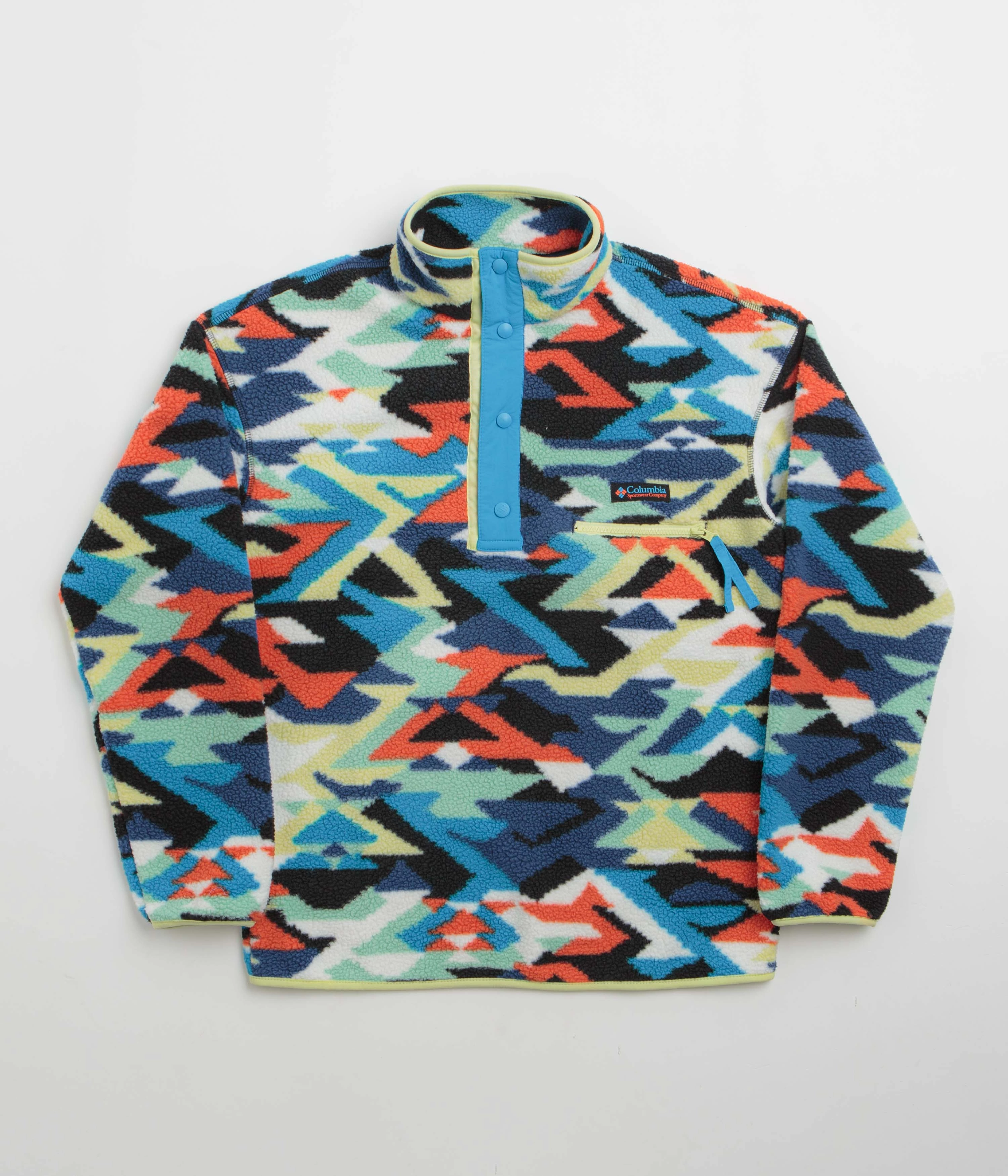 Classic Outfit Columbia Helvetia II Printed Half Snap Fleece - Compass Blue / Reflections