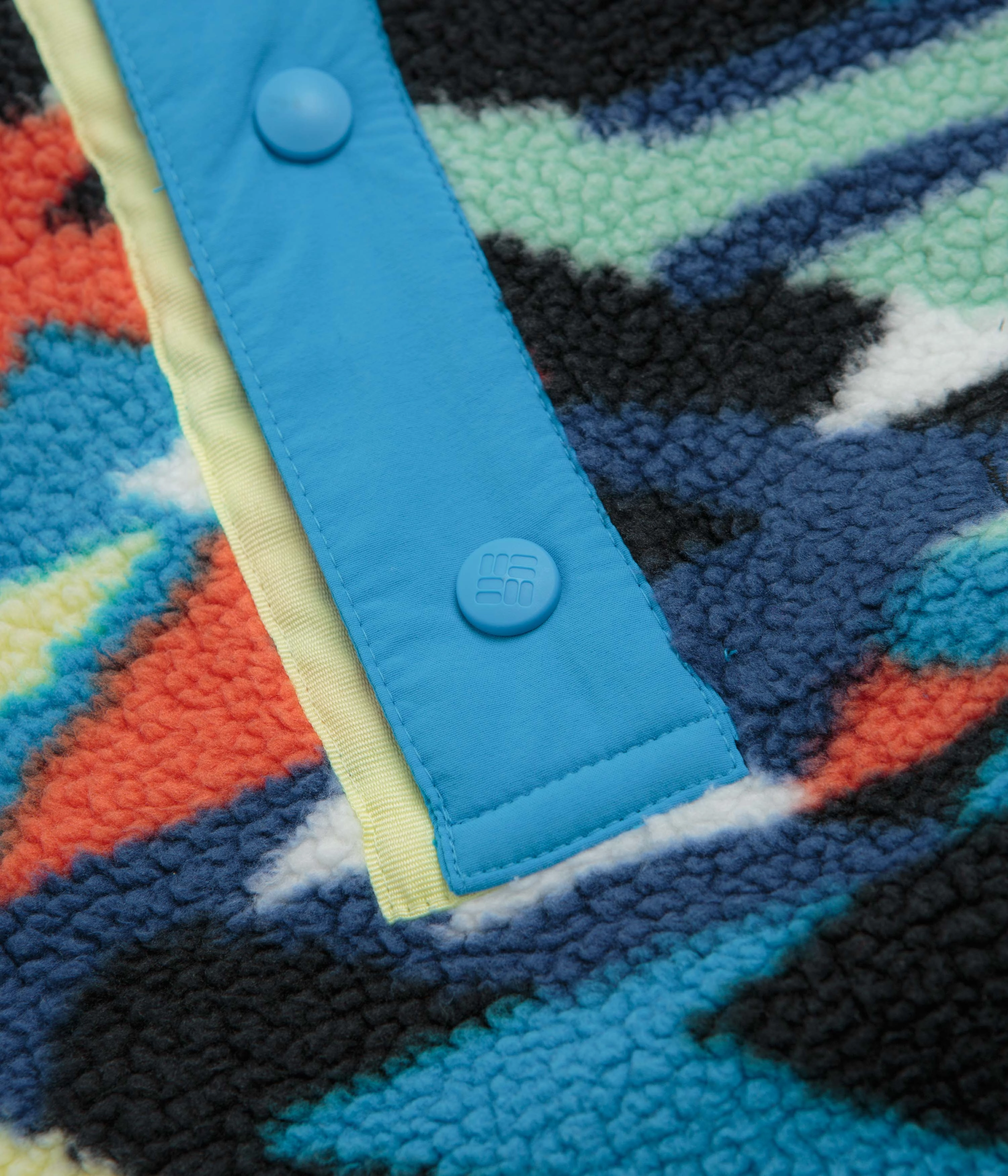 School Day Windproof Barrier Columbia Helvetia II Printed Half Snap Fleece - Compass Blue / Reflections