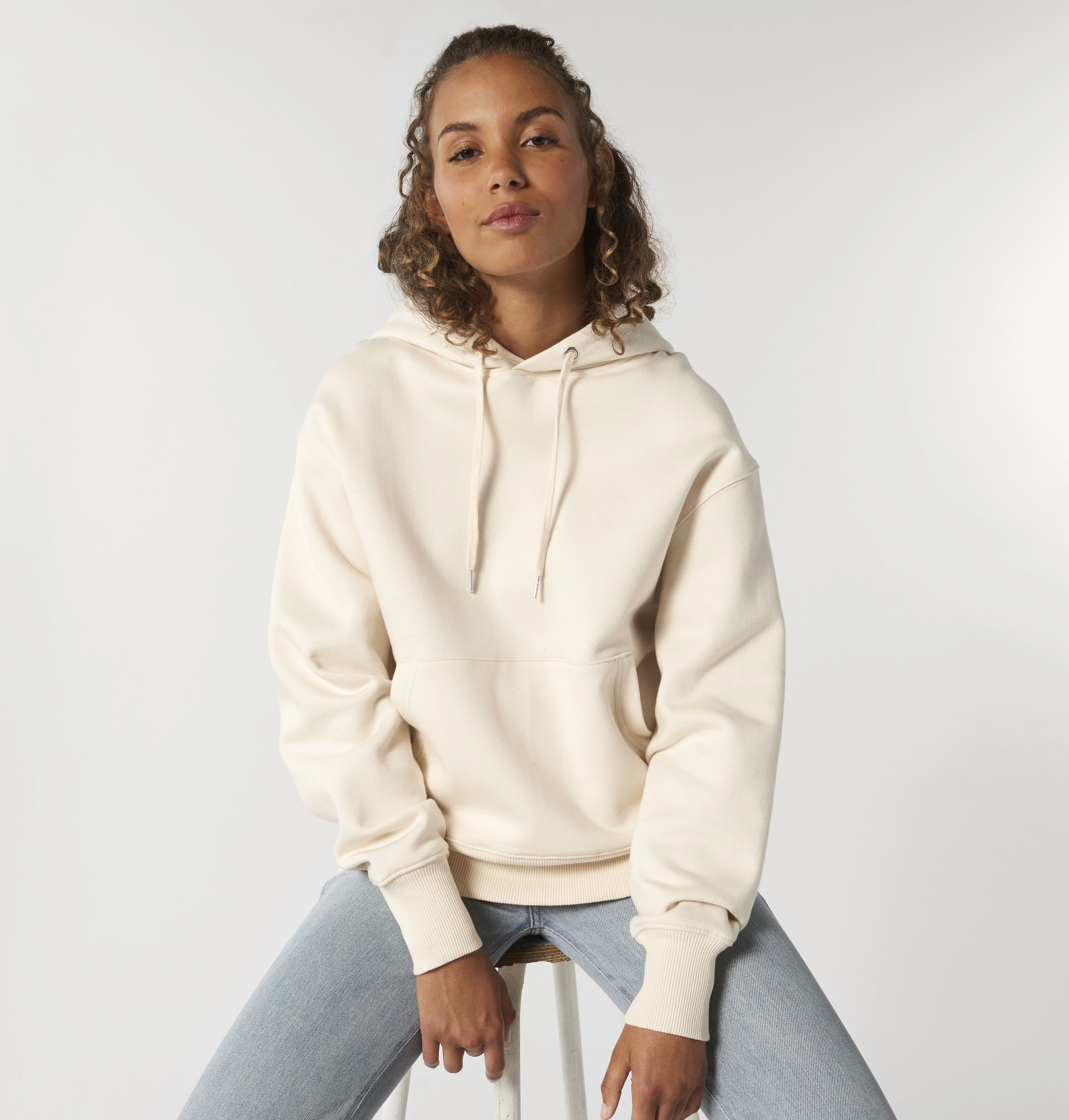 Comfortable Travel Wear Slammer Oversized Hoodie Sweatshirt | NATURAL RAW