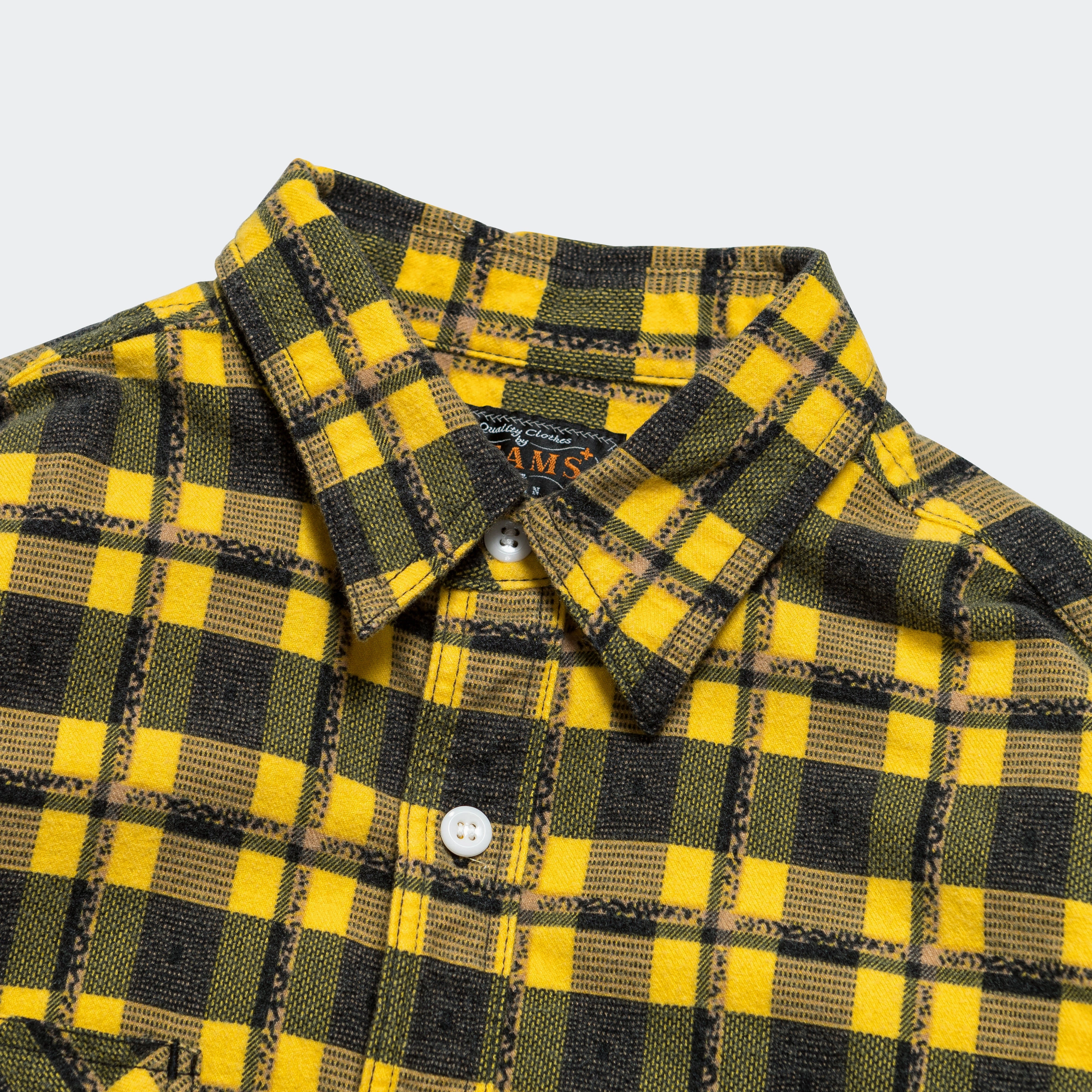 Pocket Detail Work Print Nel - Yellow