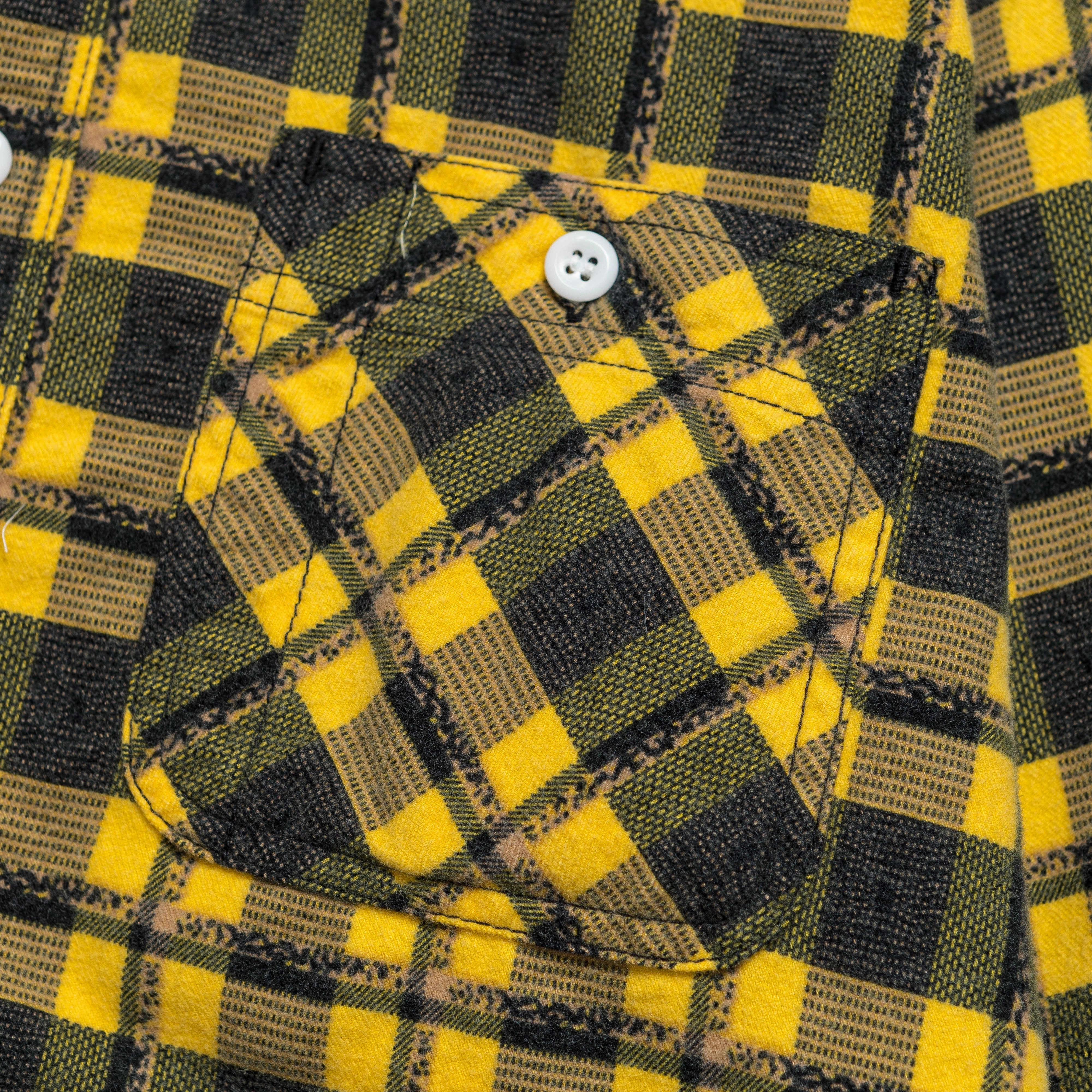 Multi Pocket Utility All Purpose Weave Design Work Print Nel - Yellow