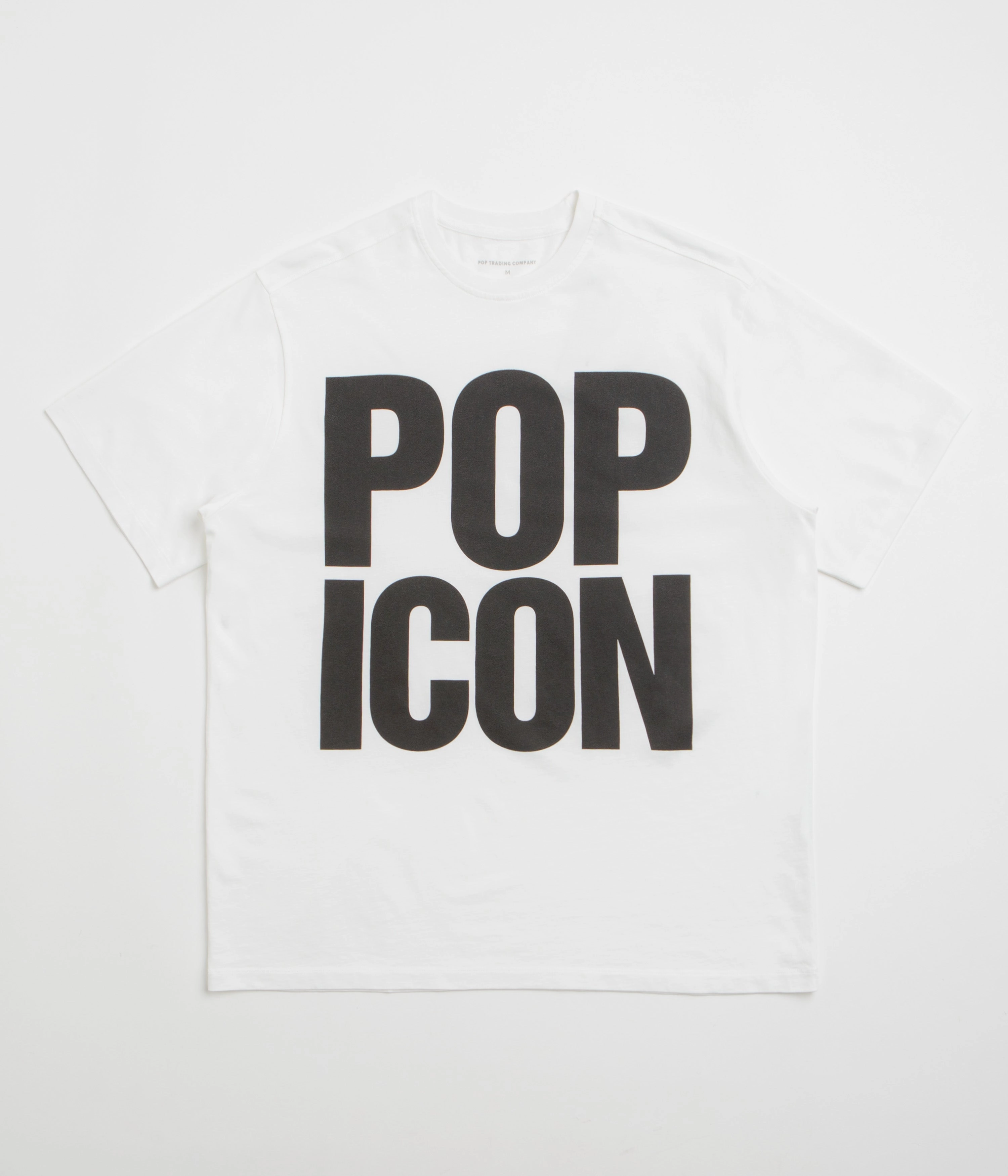Pop Trading Company Pop Icon T-Shirt - White Microfiber texture