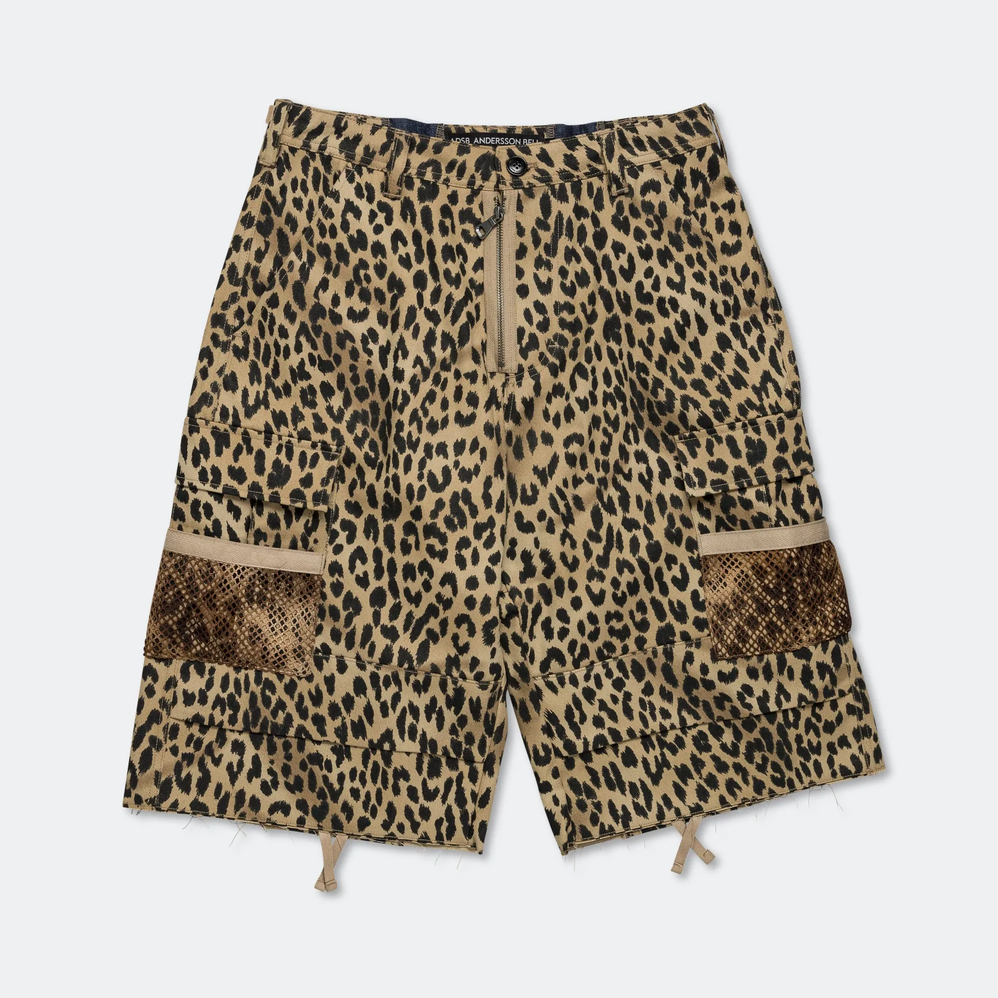 Depot Leopard Cargo Shorts - Beige Breathable Side Vents