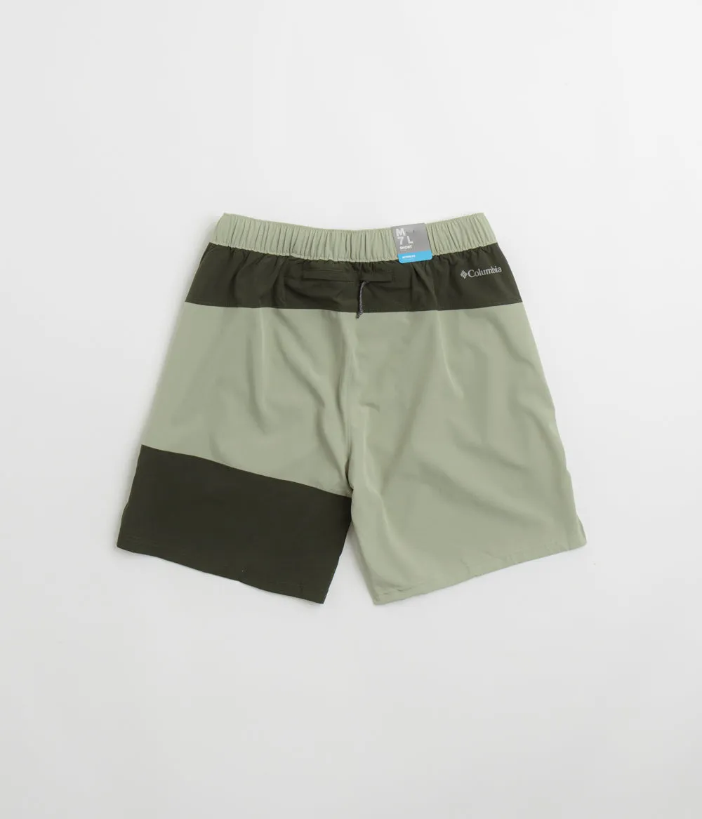 Columbia Hike Color Block Shorts - Safari / Greenscape Everyday Basic
