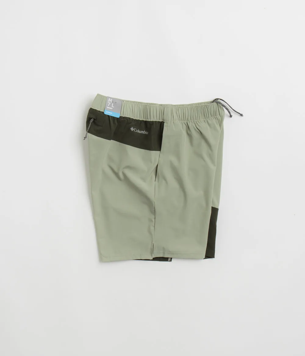 Columbia Hike Color Block Shorts - Safari / Greenscape Stain Resistant Treatment