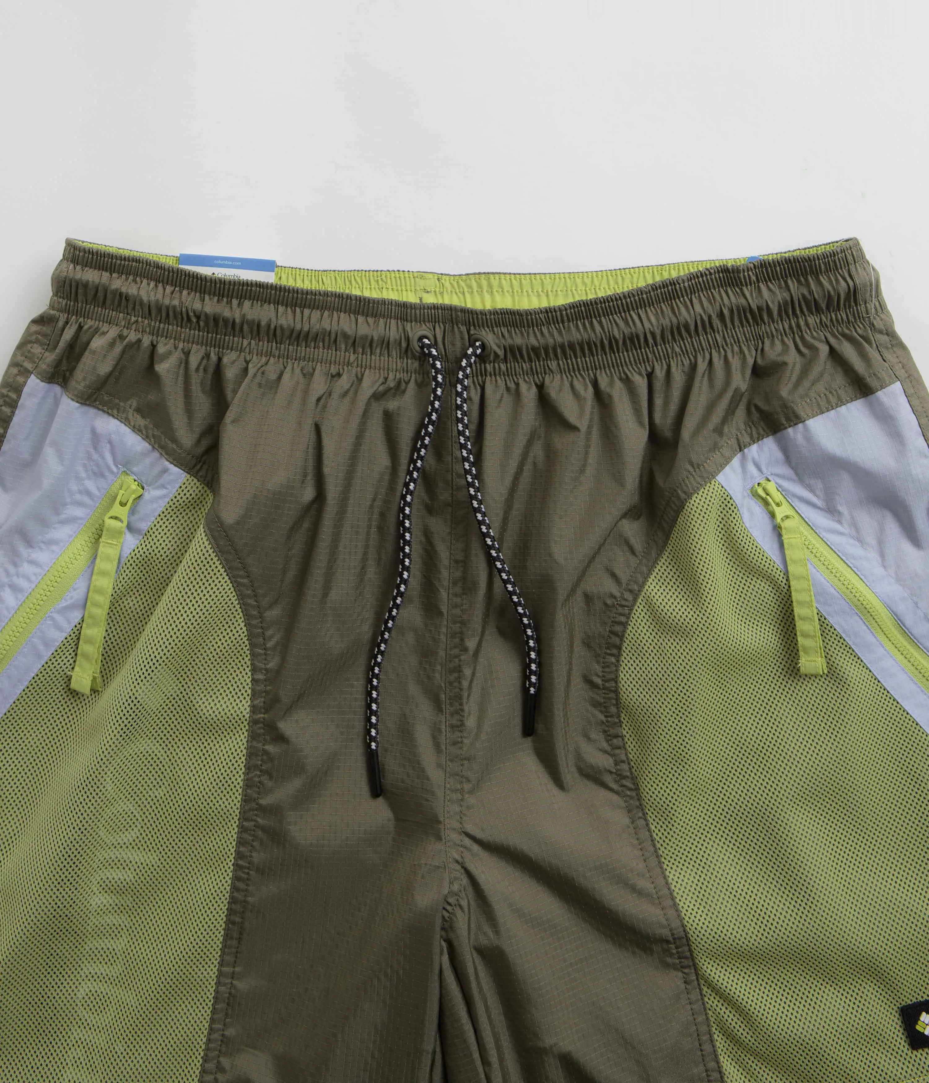 Anti Pilling Fabric Columbia Riptide II Shorts - Stone Green / Whisper / Napa Green