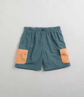 Non Irritating Tags QuickDryTechnology Columbia Summerdry Brief 7" Shorts - Cloudburst / Apricot Fizz