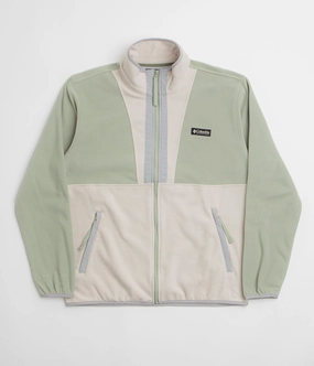 Grab And Go Columbia Backbowl II Lightweight Full Zip Fleece - Safari / Dark Stone