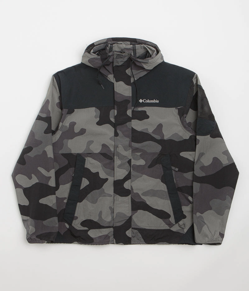 Columbia Challenger II Novelty Windbreaker Jacket - Black Mod Camo / Black All Day Comfort High Visibility Accents