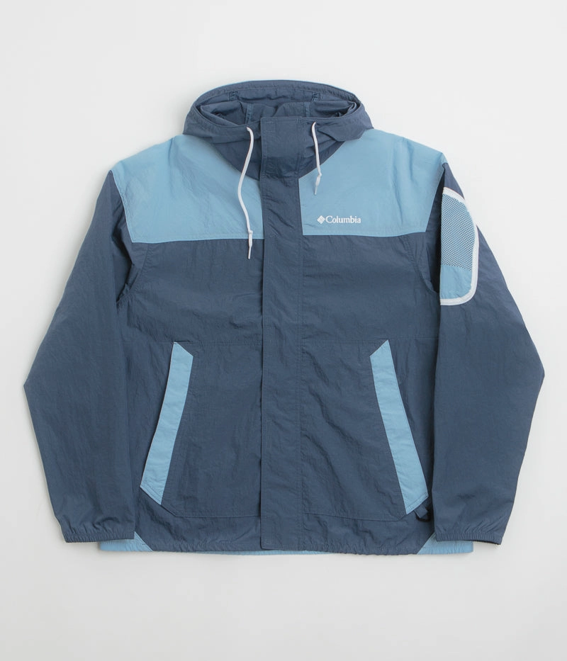 Survive Storm Shield Columbia Challenger II Windbreaker Jacket - Dark Mountain / Ripple Blue