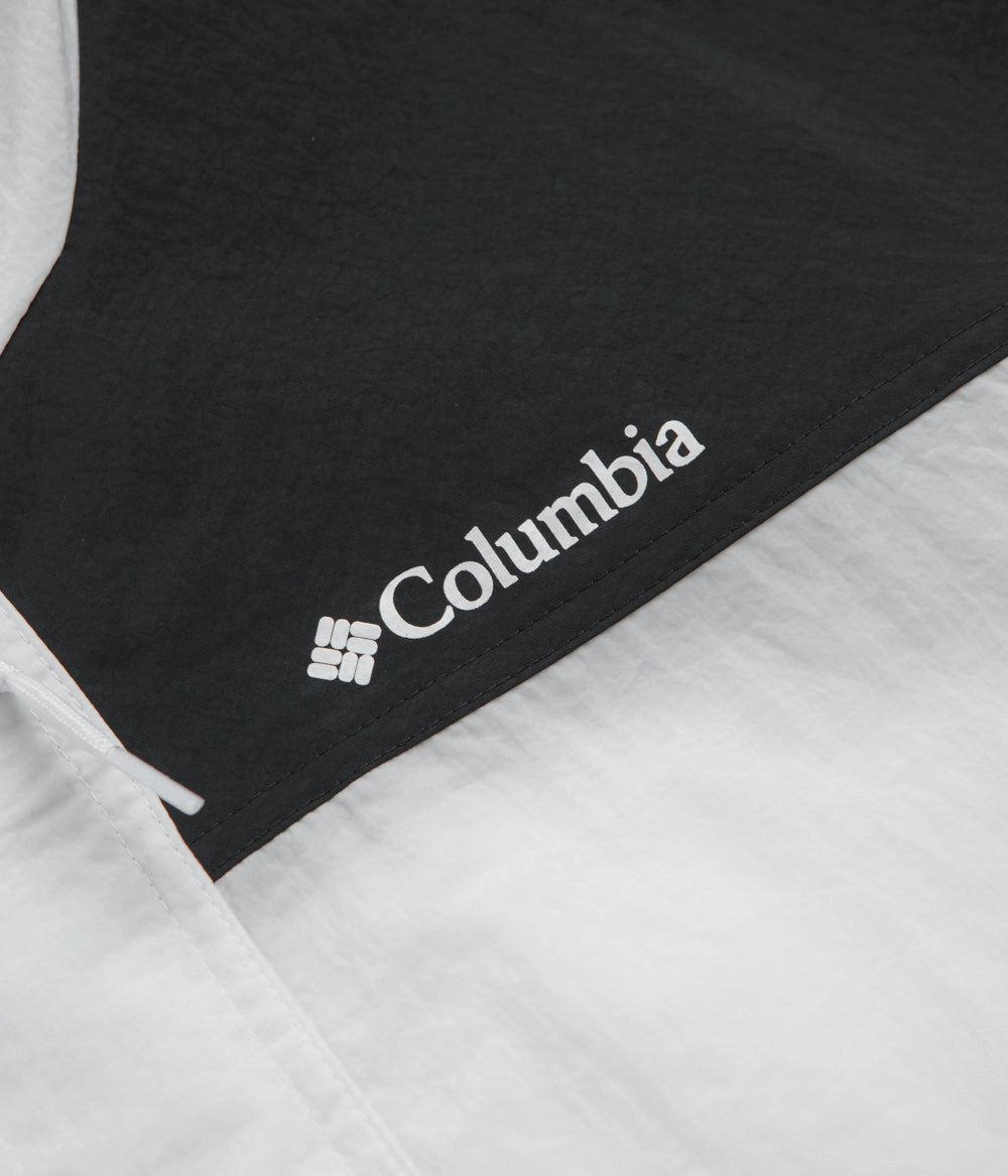 Columbia Challenger II Windbreaker Jacket - White / Black Hidden Compartments Heavy Duty