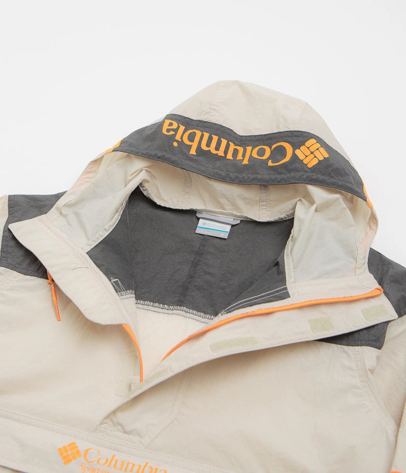 Columbia Challenger Windbreaker Anorak - Dark Stone / Shark Rain Fit Cold Trails