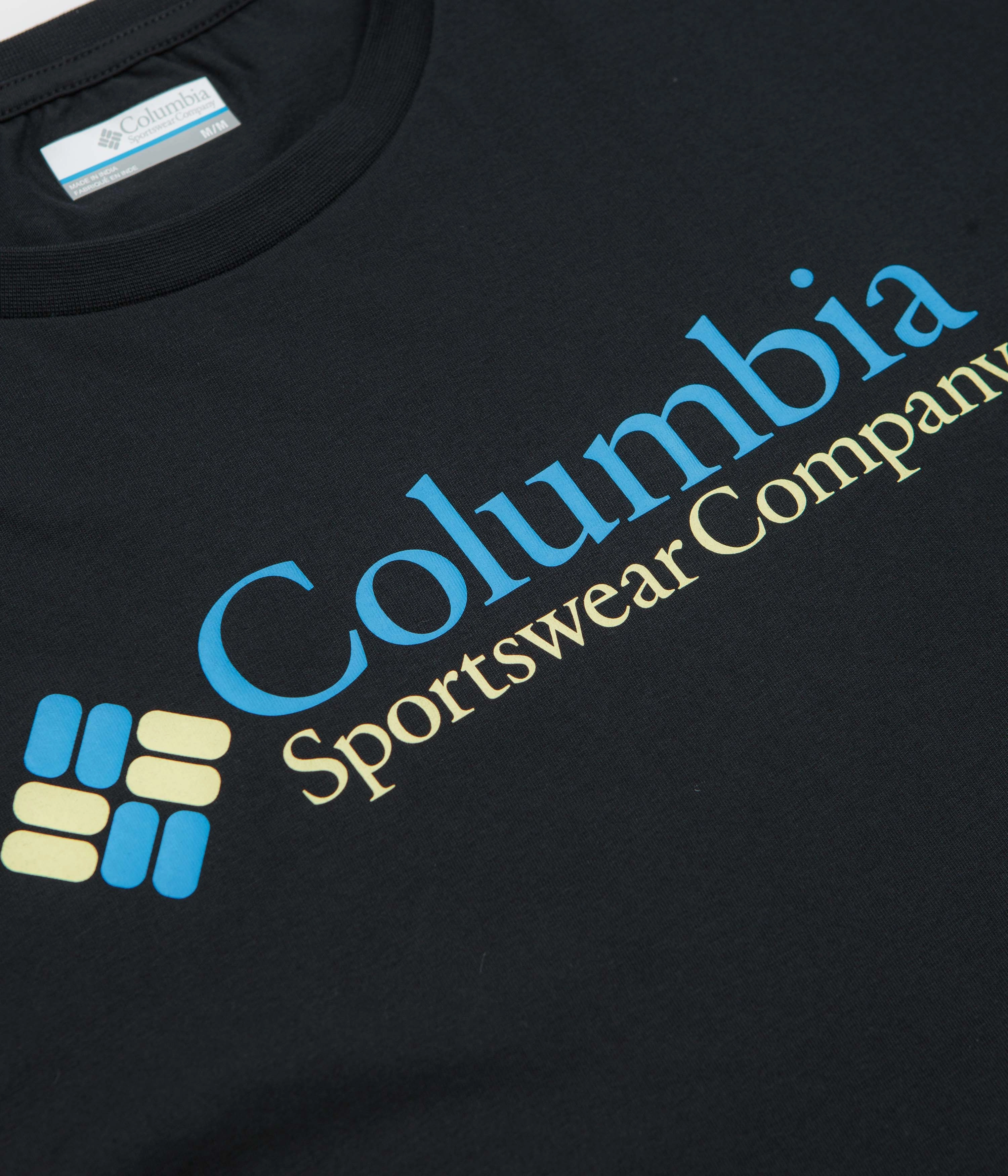 Columbia CSC Basic Logo T-Shirt - Black / CSC Retro Logo / Blue Hydrophobic coating