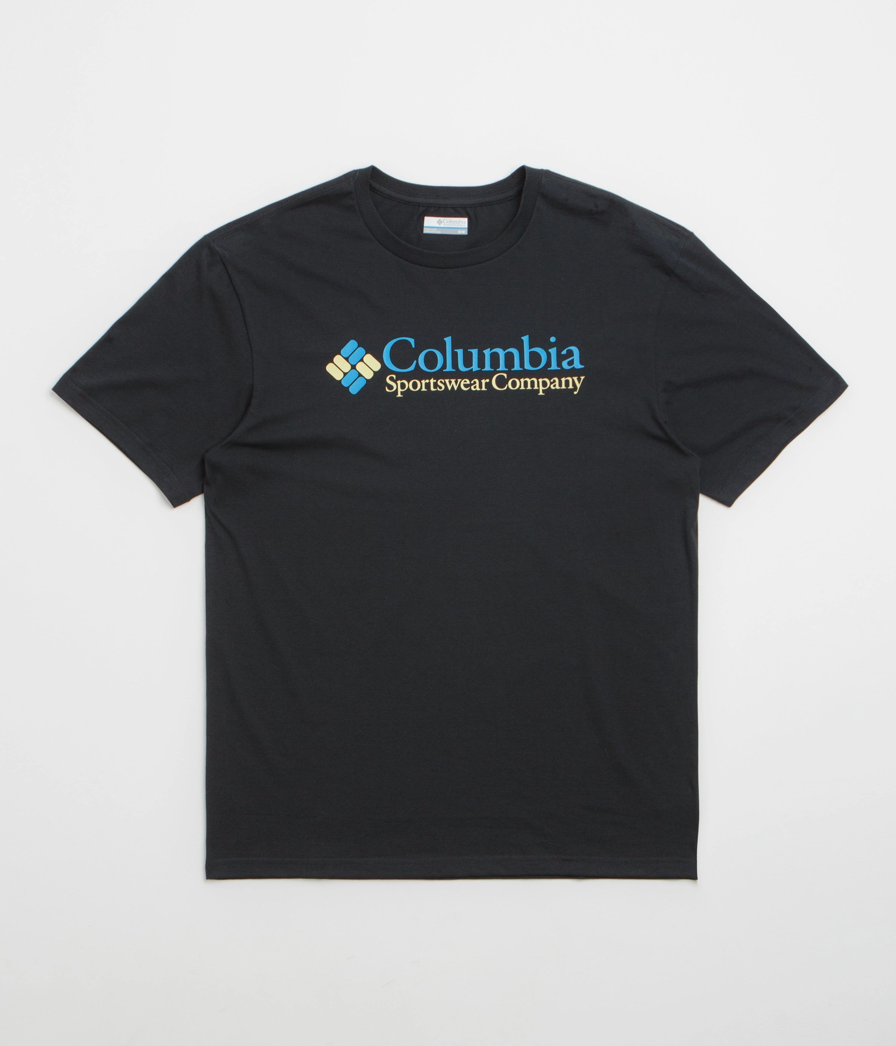 Relaxed Vibes funky Columbia CSC Basic Logo T-Shirt - Black / CSC Retro Logo / Blue