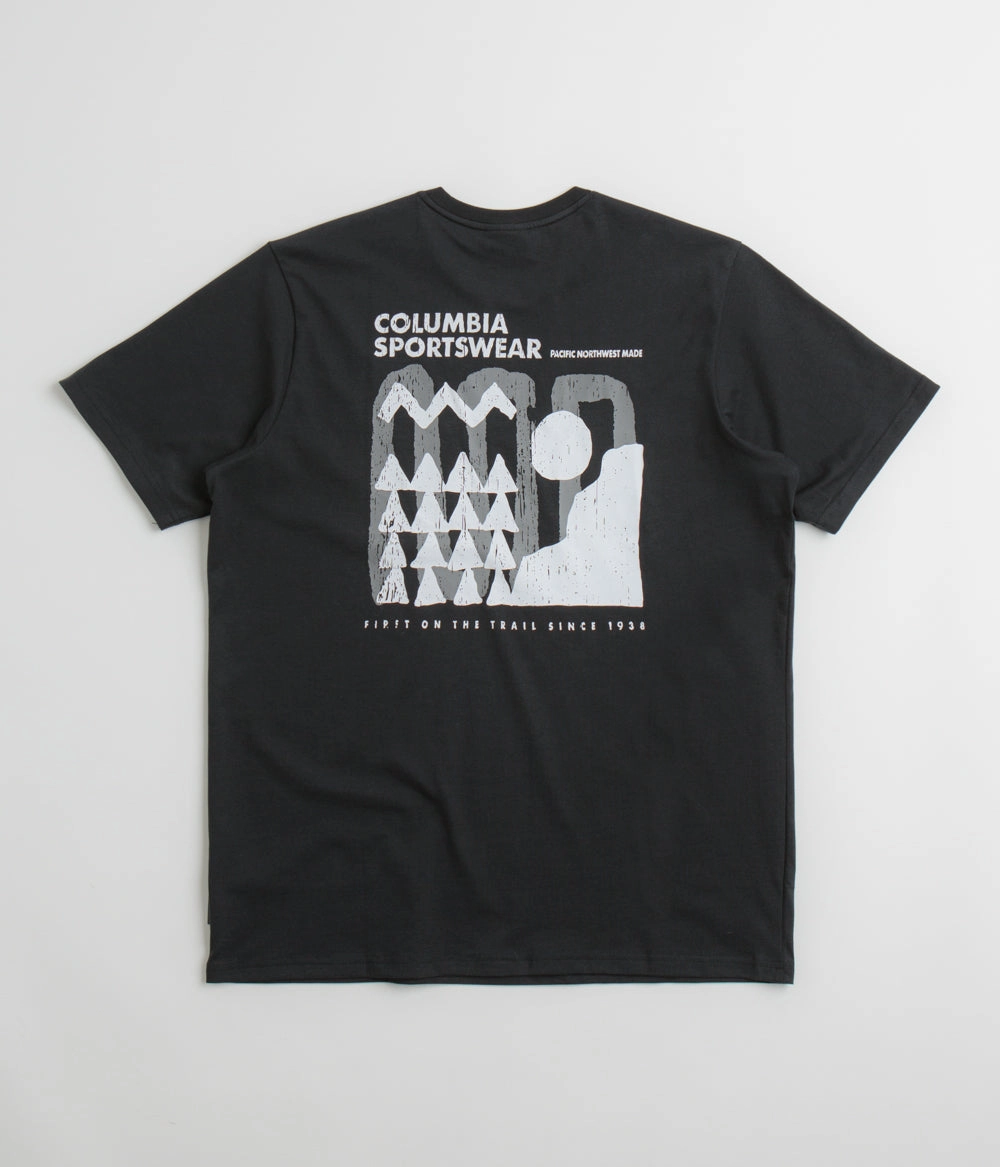Weekend Essential Columbia Explorers Canyon Back T-Shirt - Black / Explore Outdoors