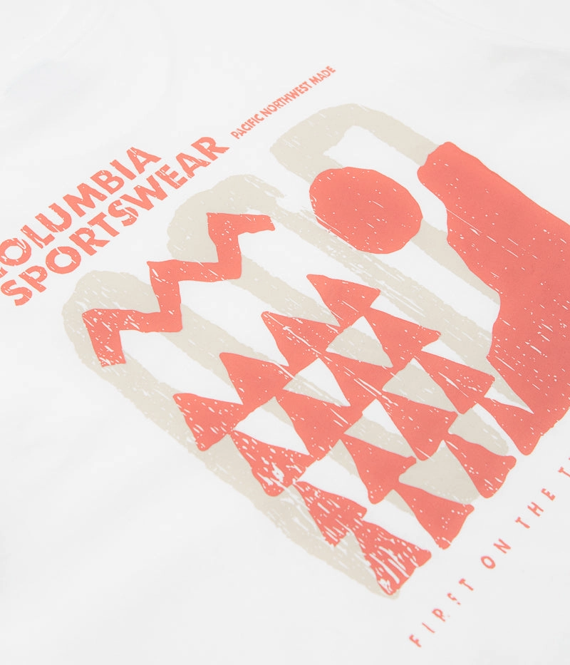 Columbia Explorers Canyon Back T-Shirt - White / Explore Outdoors Everyday Look Wear Cozy Wardrobe