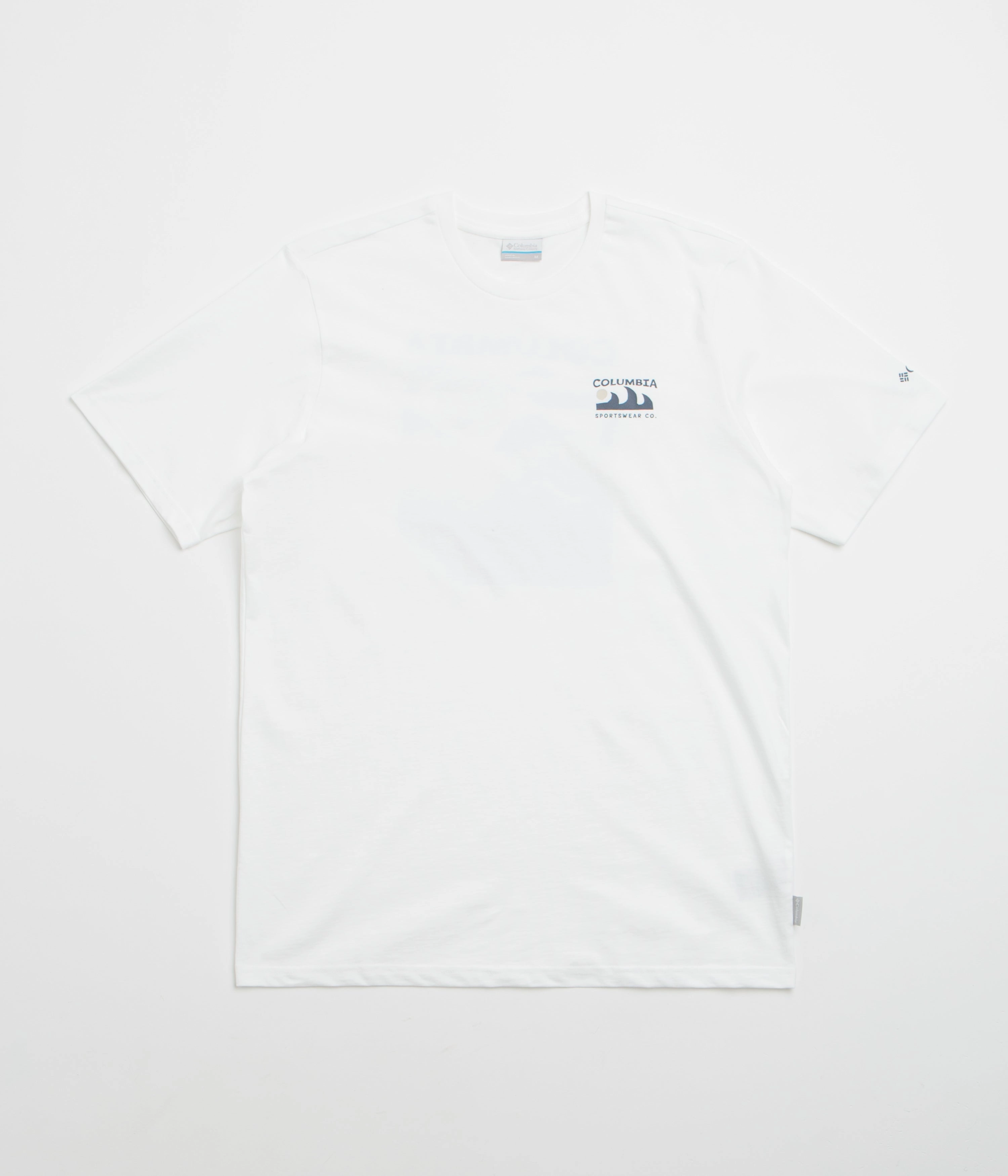 Columbia Explorers Canyon Back T-Shirt - White / Peaks and Waves Workout Gear Beach relaxation