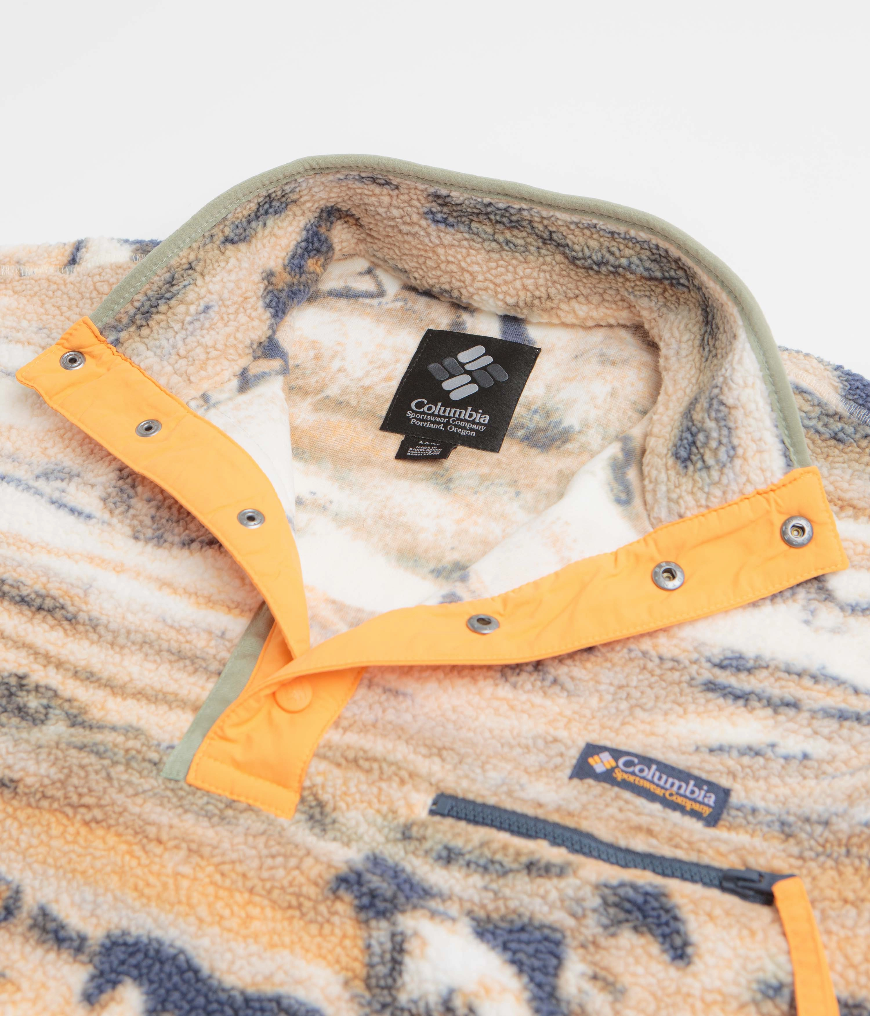 Columbia Helvetia II Printed Half Snap Fleece - Lemon Wash Roaming Wind Layer