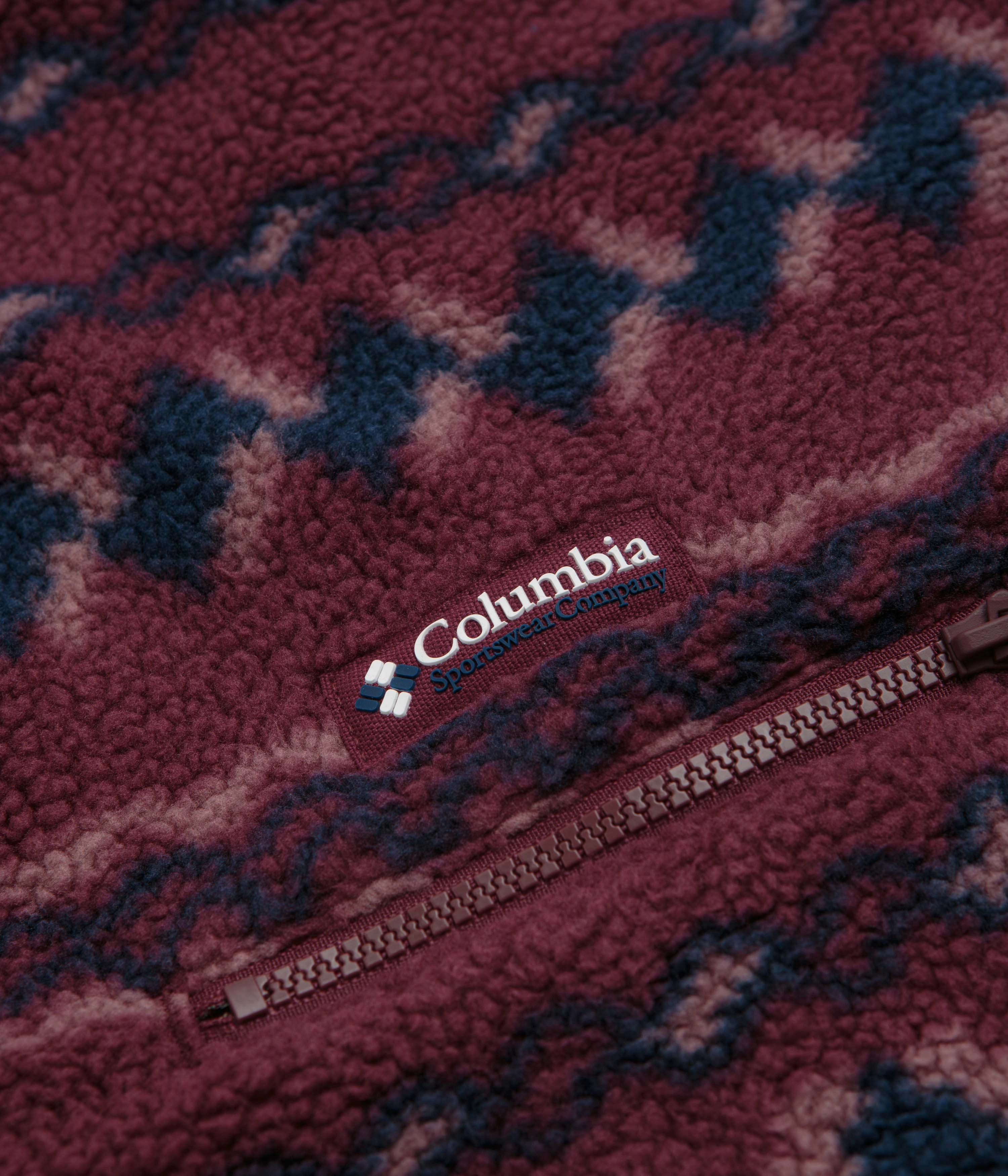 Columbia Helvetia II Printed Half Snap Fleece - Rich Wine / KnitKnot Cool Weather city commute
