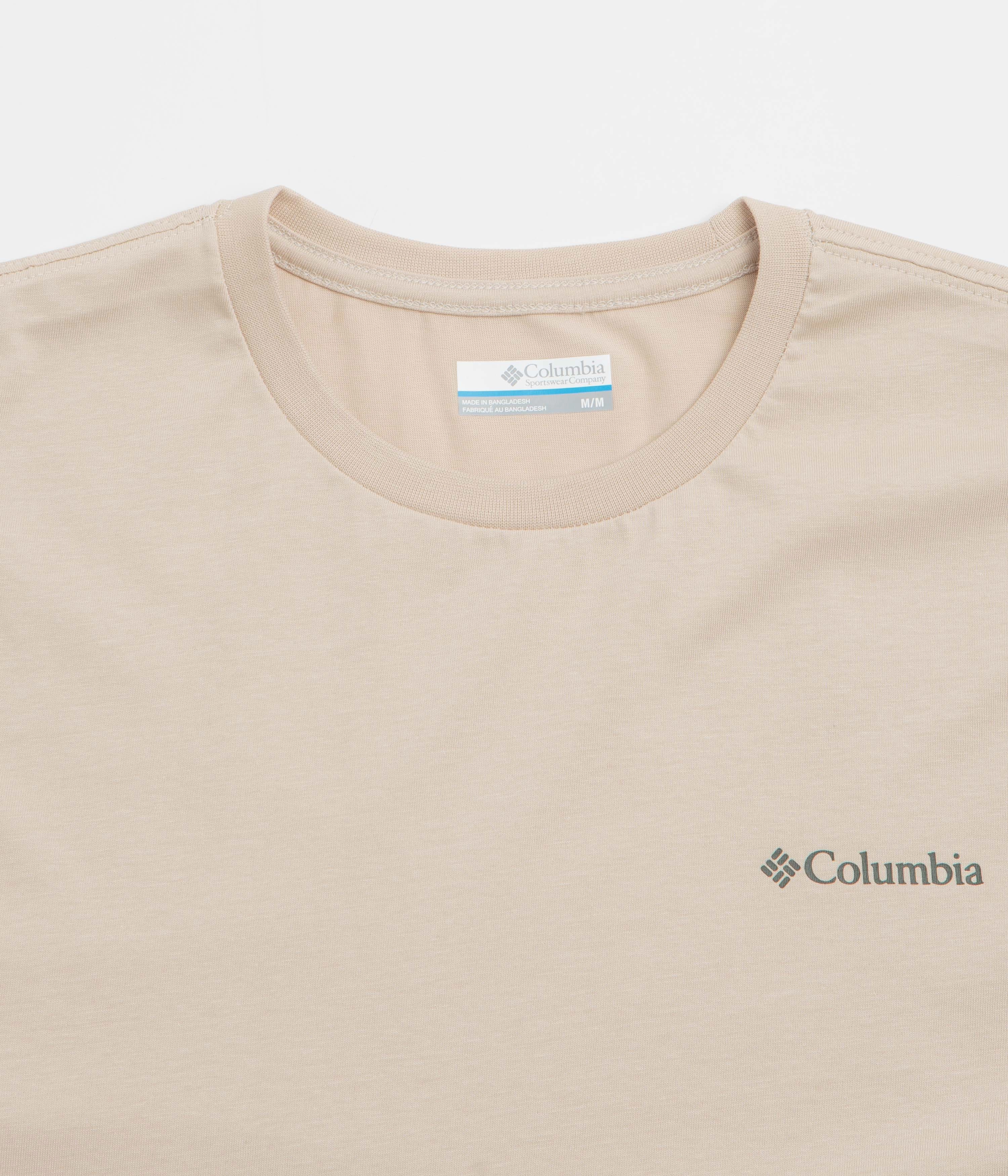 NonIrritating Fabric Columbia North Cascades T-Shirt - Dark Stone / Framed Treebark