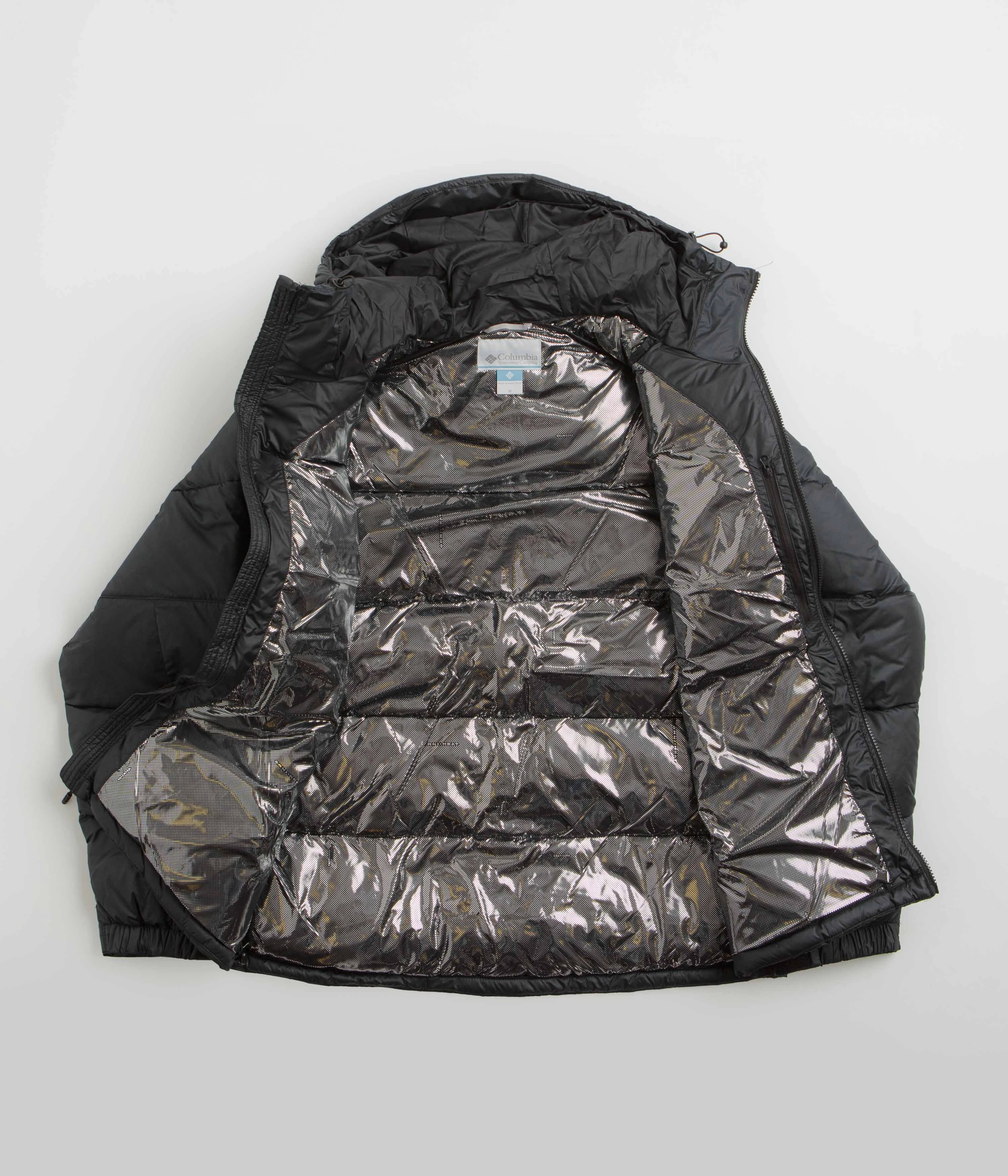 Insulated Jacket Columbia Pike Lake II Hooded Jacket - Black / Black