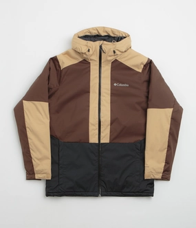 Waterproof Material FleeceBacking Columbia Point Park II Insulated Jacket - Black / Tobacco / Canoe