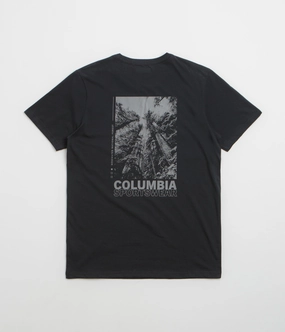 Columbia Rapid Ridge Back Graphic II T-Shirt - Black / Amazing Heights Soft Touch Fabric Hiking durability