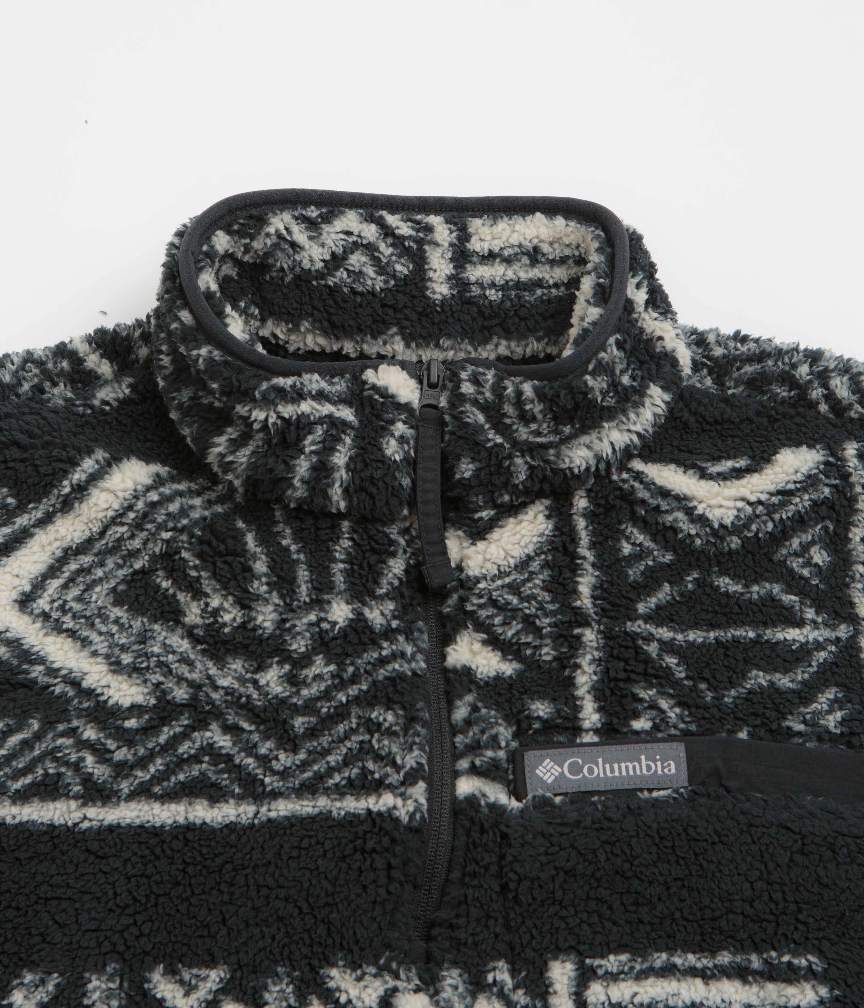 Columbia Rugged Ridge High Pile Half Zip Fleece - Dark Stone / Deschutes Days Winter Hike