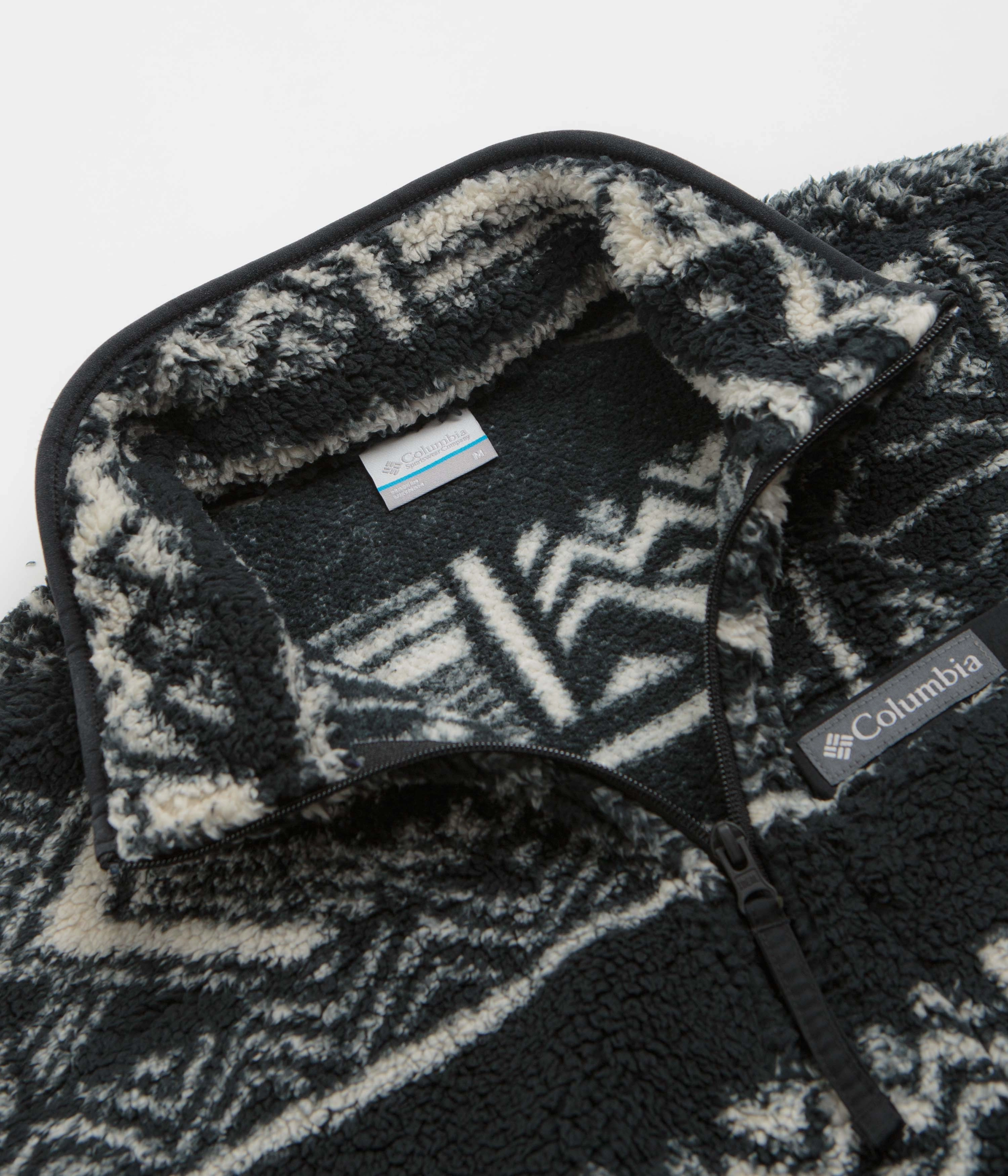 Active Travel Columbia Rugged Ridge High Pile Half Zip Fleece - Dark Stone / Deschutes Days