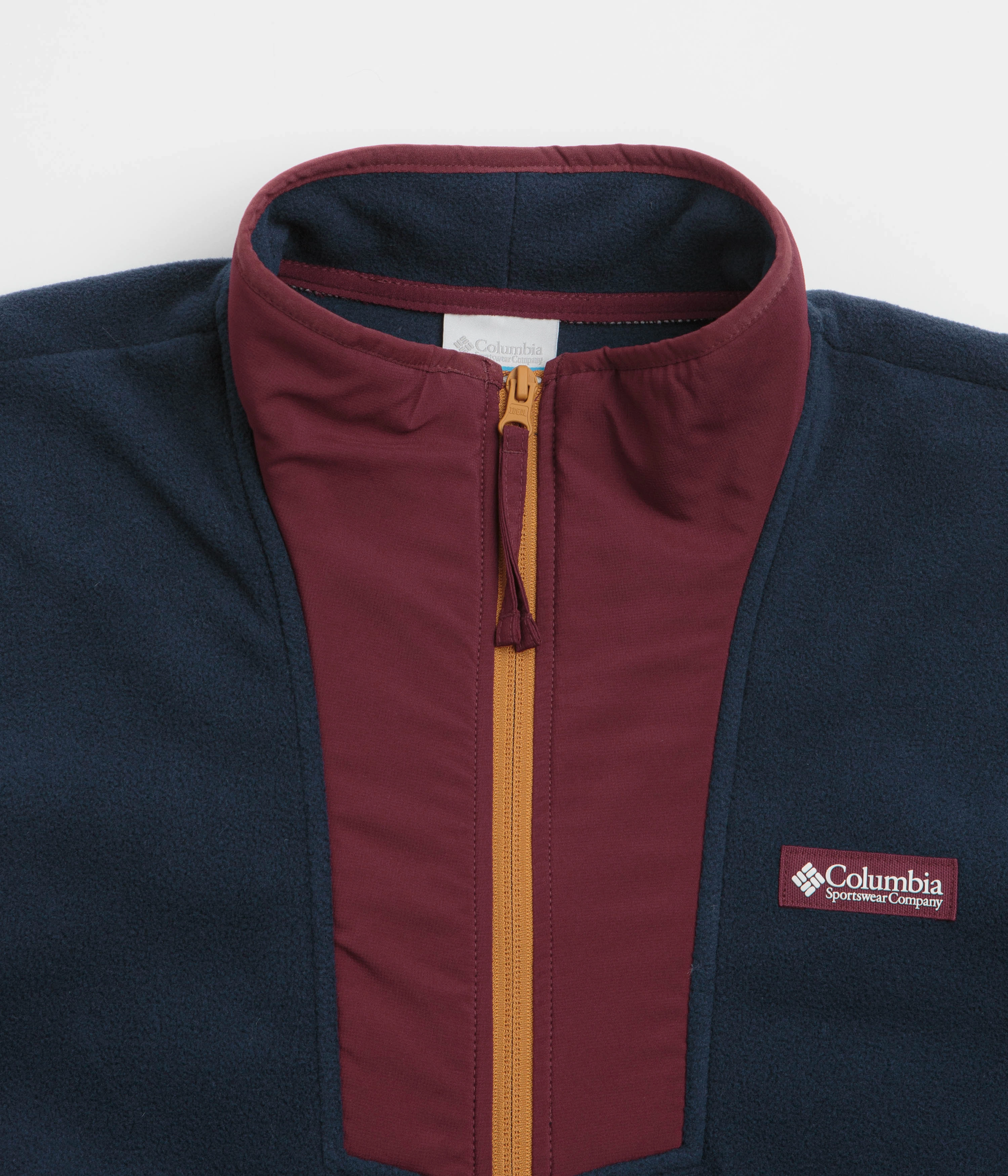 Sporty Touch Columbia Sequoia Grove Full Zip Fleece - Rich Wine / Collegiate Navy