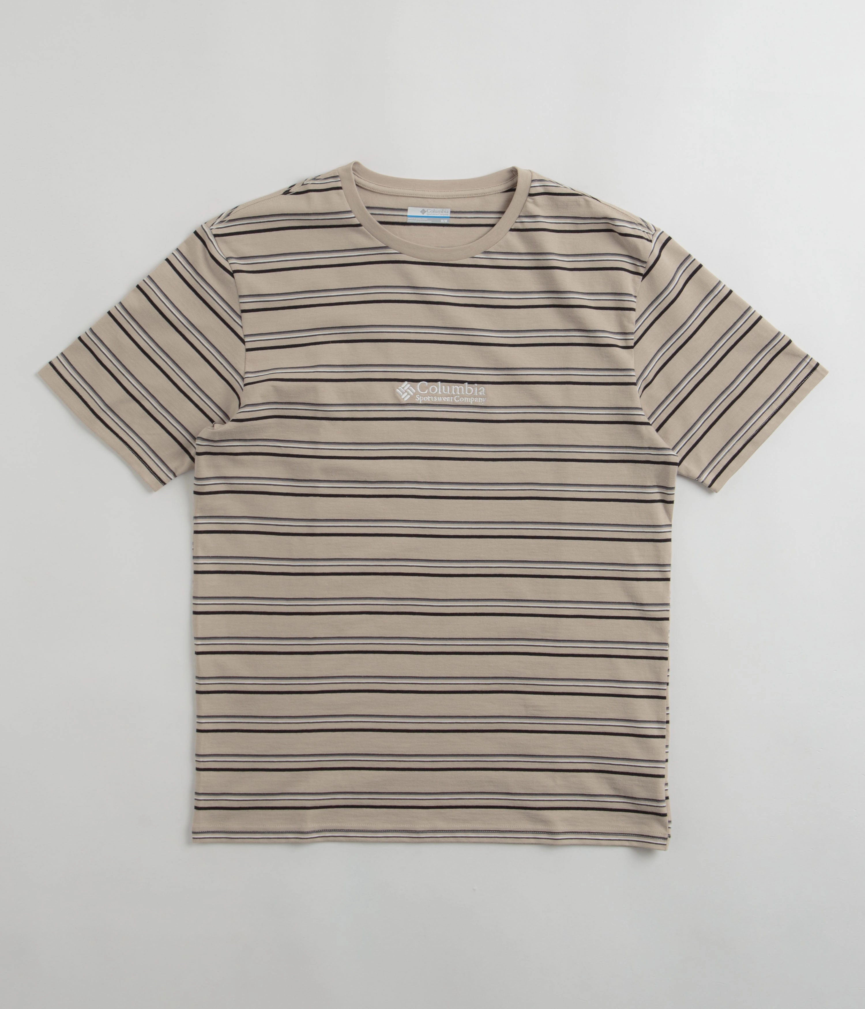 Columbia Somer Slope Striped T-Shirt - Ancient Fossil Comfy Layer Wear Layered Look