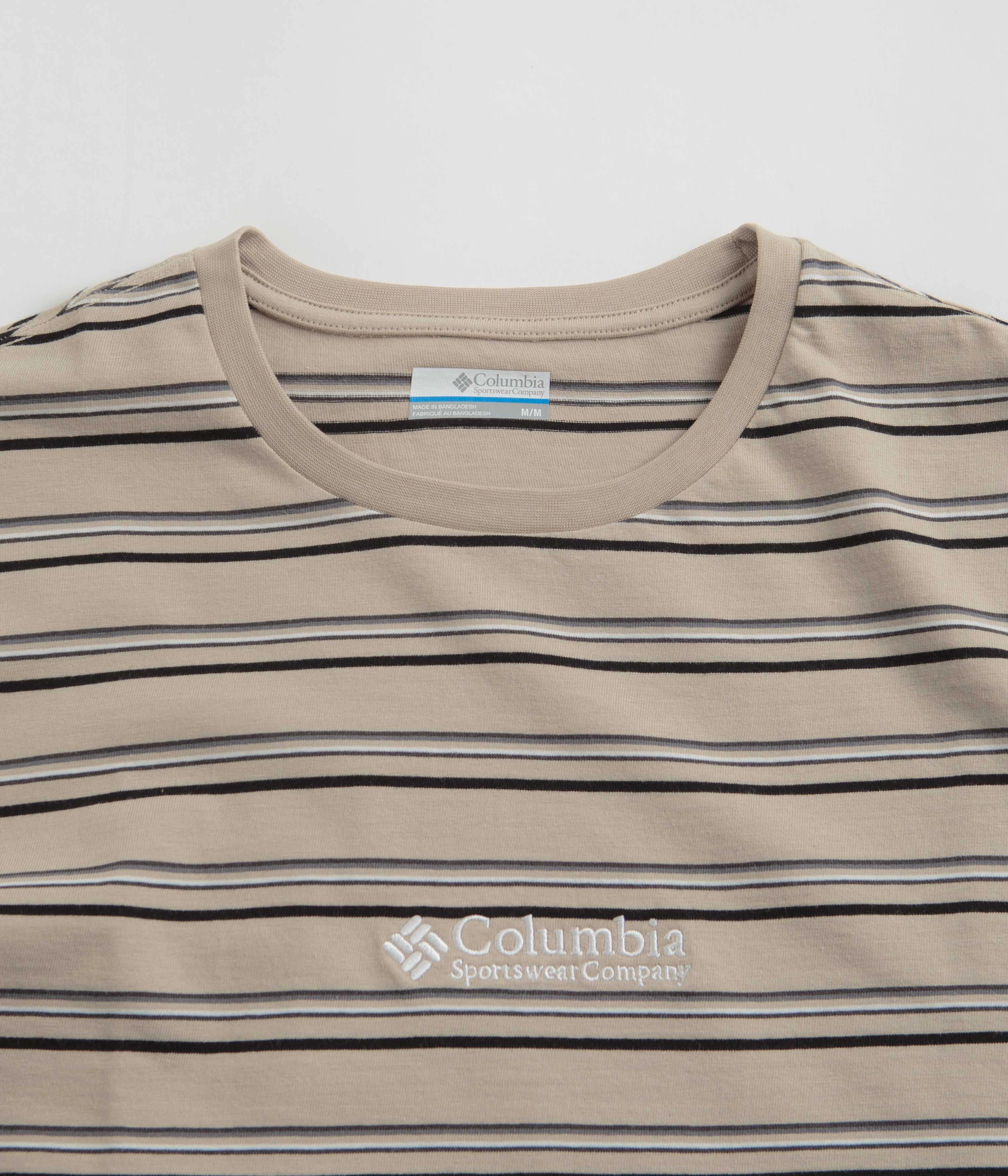 Columbia Somer Slope Striped T-Shirt - Ancient Fossil StretchFabric