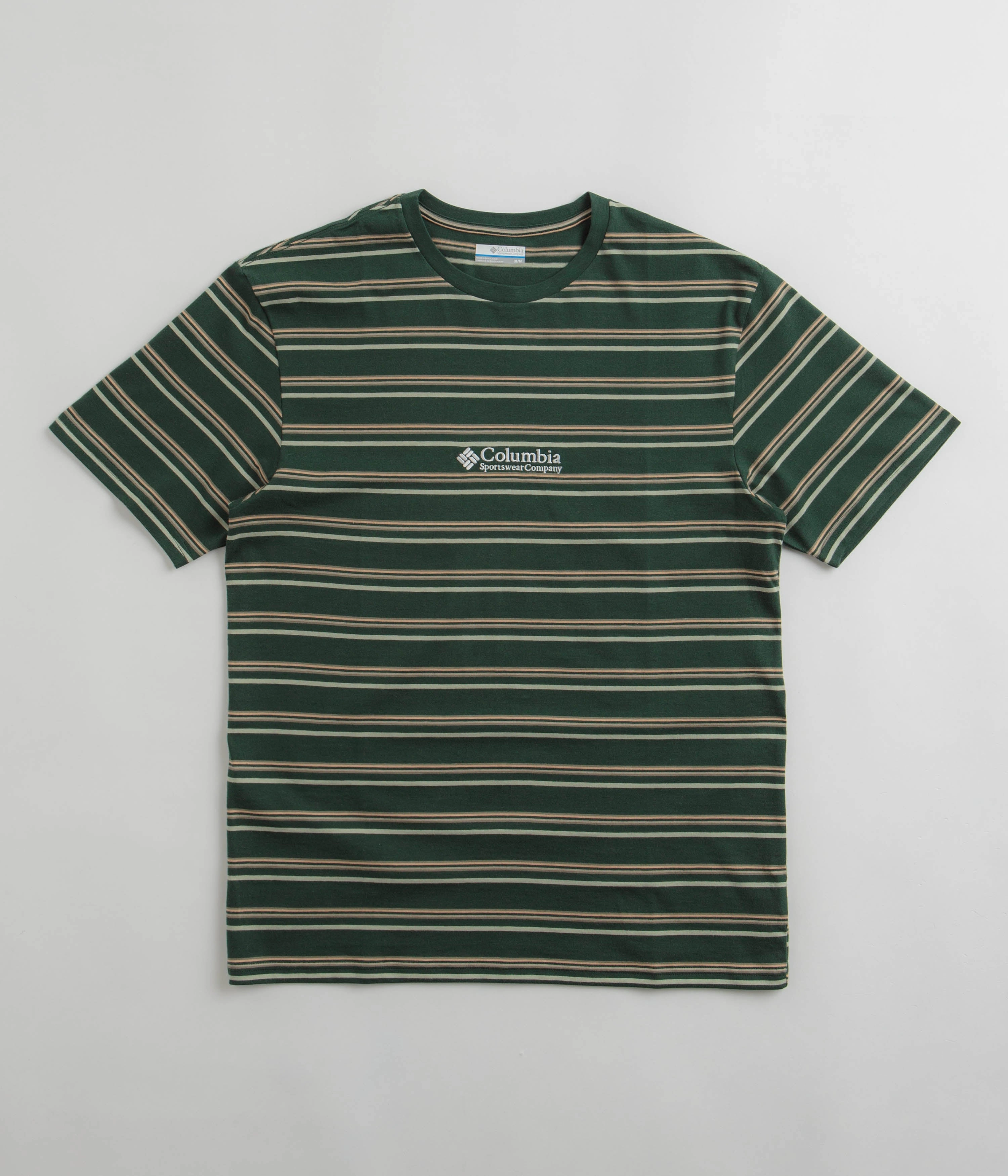 Ultra Soft Finish Columbia Somer Slope Striped T-Shirt - Spruce