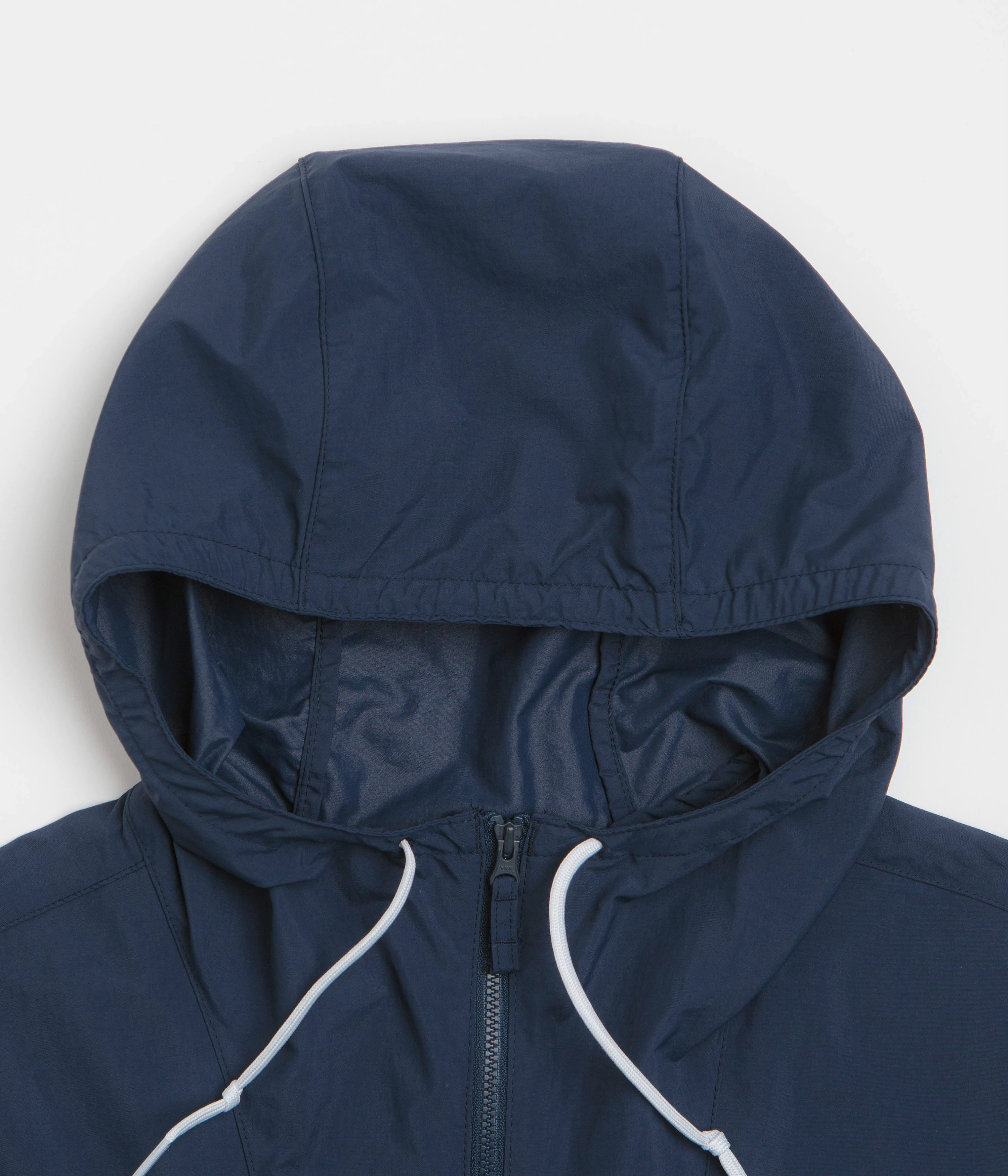 Eco friendly materials suitable for casual gatherings Columbia Spire Valley Hooded Windbreaker Jacket - Collegiate Navy / White