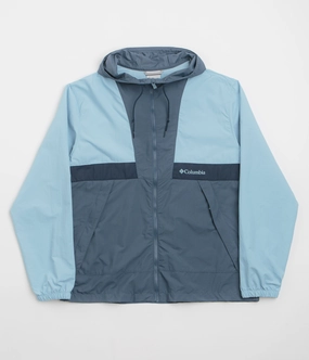 Columbia Spire Valley Hooded Windbreaker Jacket - Ripple Blue / Dark Mountain / Collegiate Navy suitable for dance competitions teachers