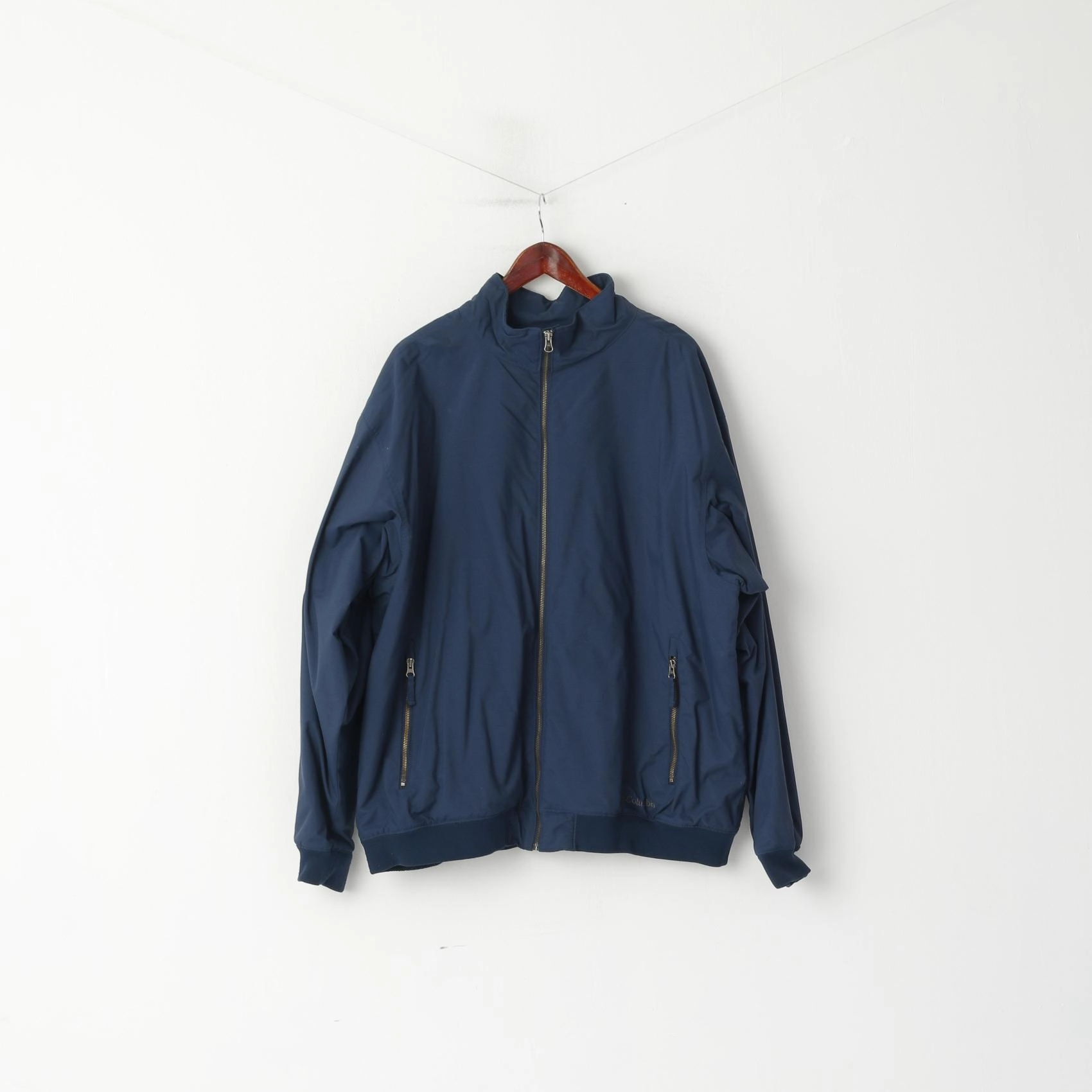 Minimal Gear Reflective Trim Columbia Sportswear Men XXL Bomber Jacket Navy Nylon Waterproof Fleece Lined Top