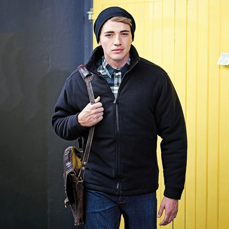 Asgard Ii Quilted Fleece | BLACK Breathable Material Forest trails