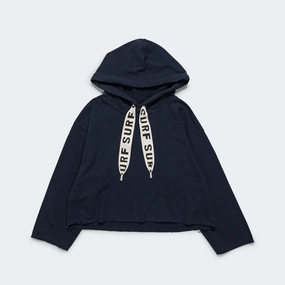SWT Knit NAMAZU Hooded Sweat Shirt - Navy Fresh Look Weekend Vibe