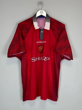 1996/98 MANCHESTER UNITED HOME SHIRT (XL) UMBRO Pro Fit Precision Cut