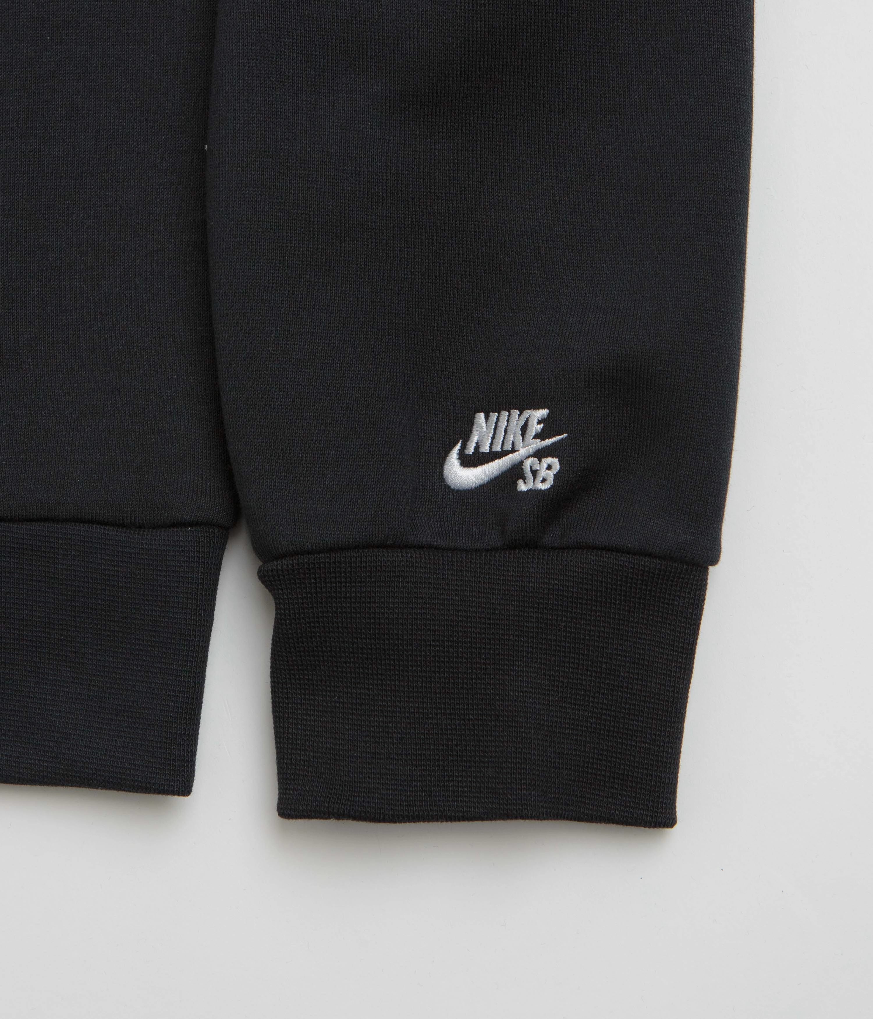 Nike SB Graphic Logo Crewneck Sweatshirt - Black / White Trendy Fit